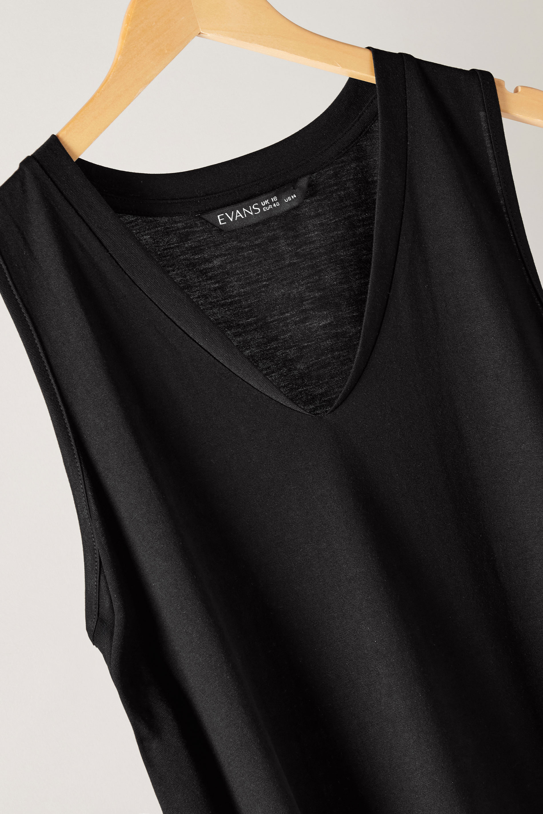 EVANS Plus Size Black Modal Rich Vest Top | Evans 7