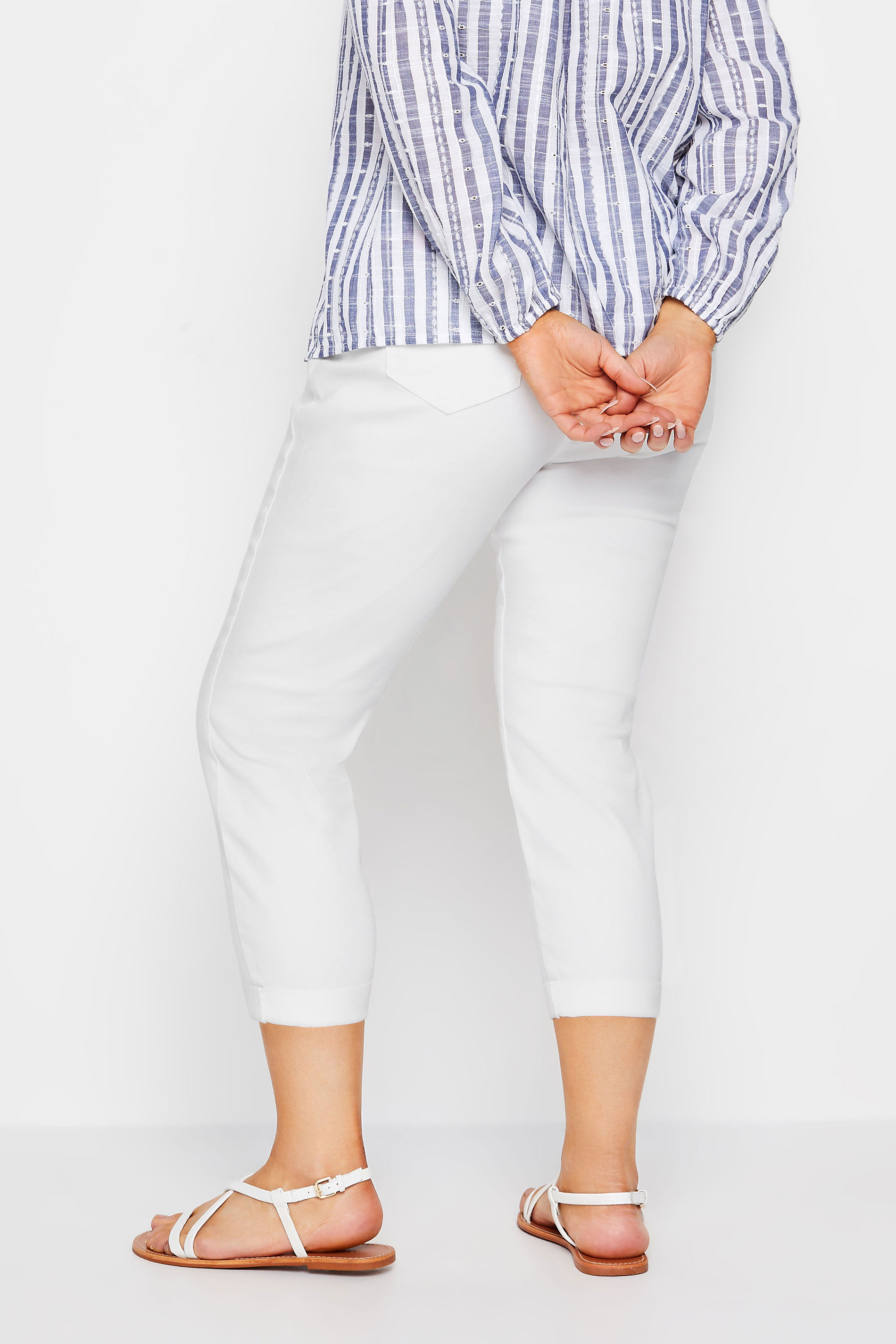 M&Co White Cropped Boyfriend Jeans | M&Co 3