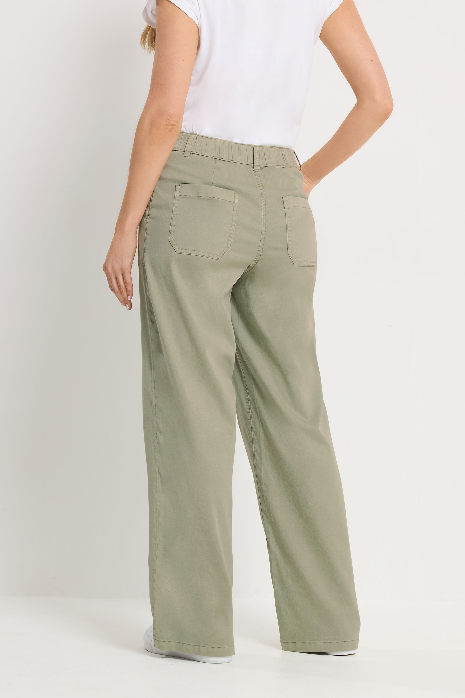 LTS Tall Women's Sage Green Wide Leg Trousers | Long Tall Sally 2