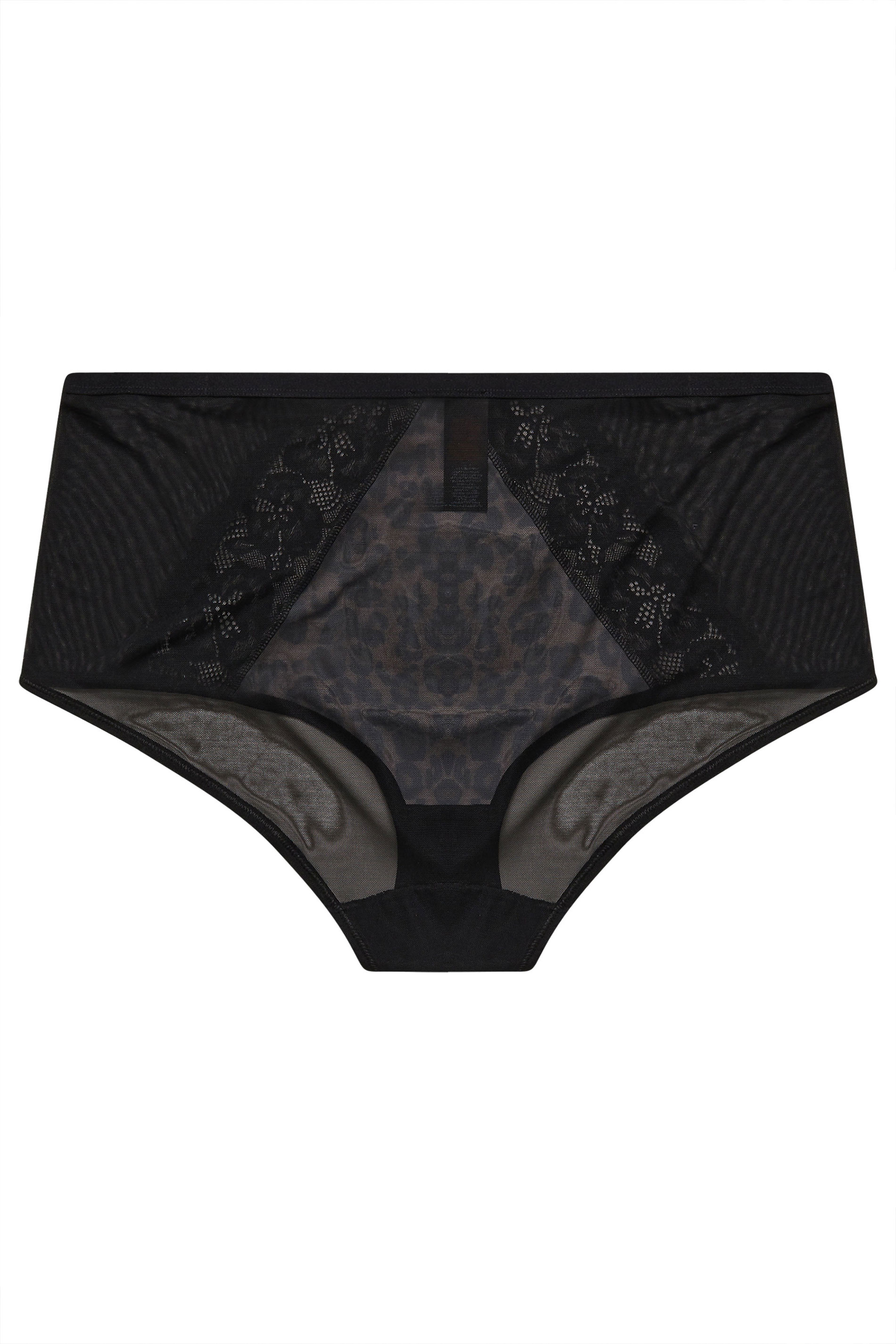 YOURS Plus Size Natural Brown Leopard Print Satin Briefs | Yours Clothing 6