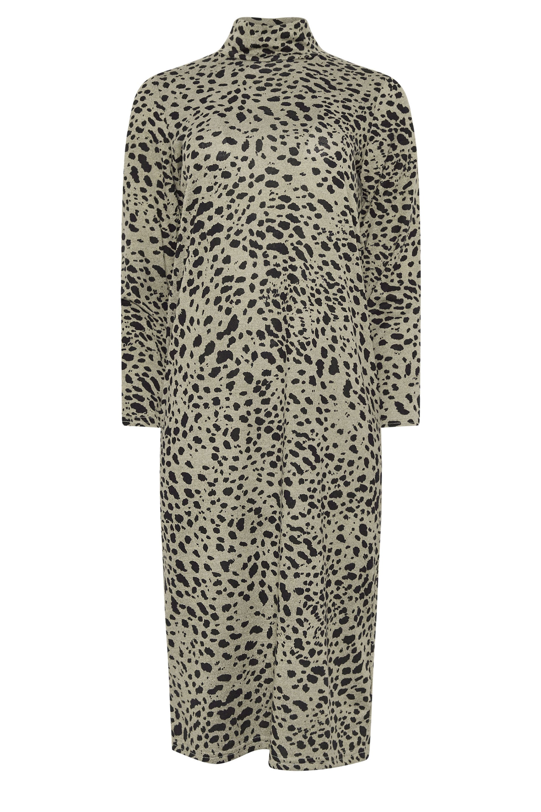 M&Co Natural Brown Soft Touch High Neck Dress | M&Co 5