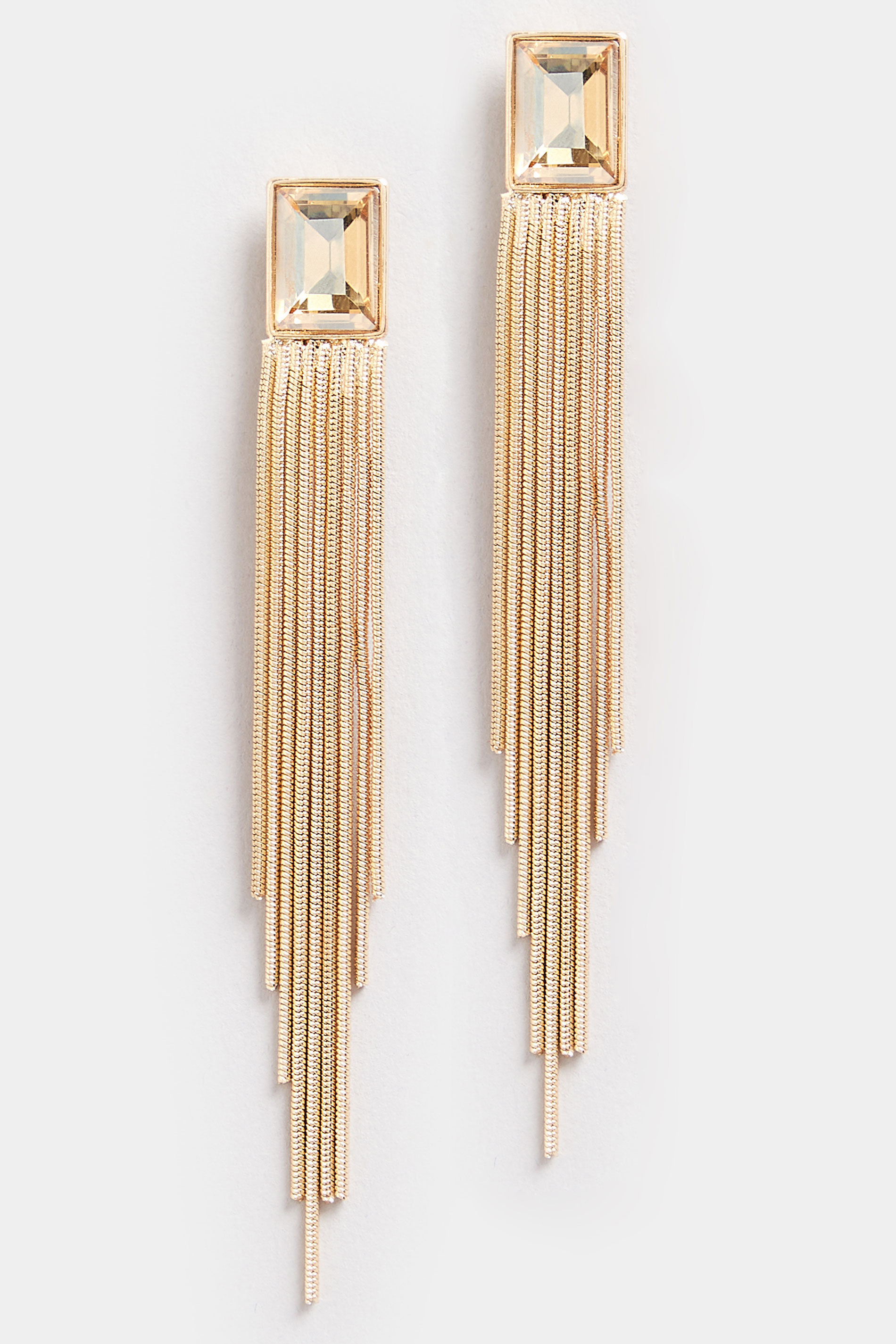 Gold Tone Tassel Earrings | Yours Clothing 3