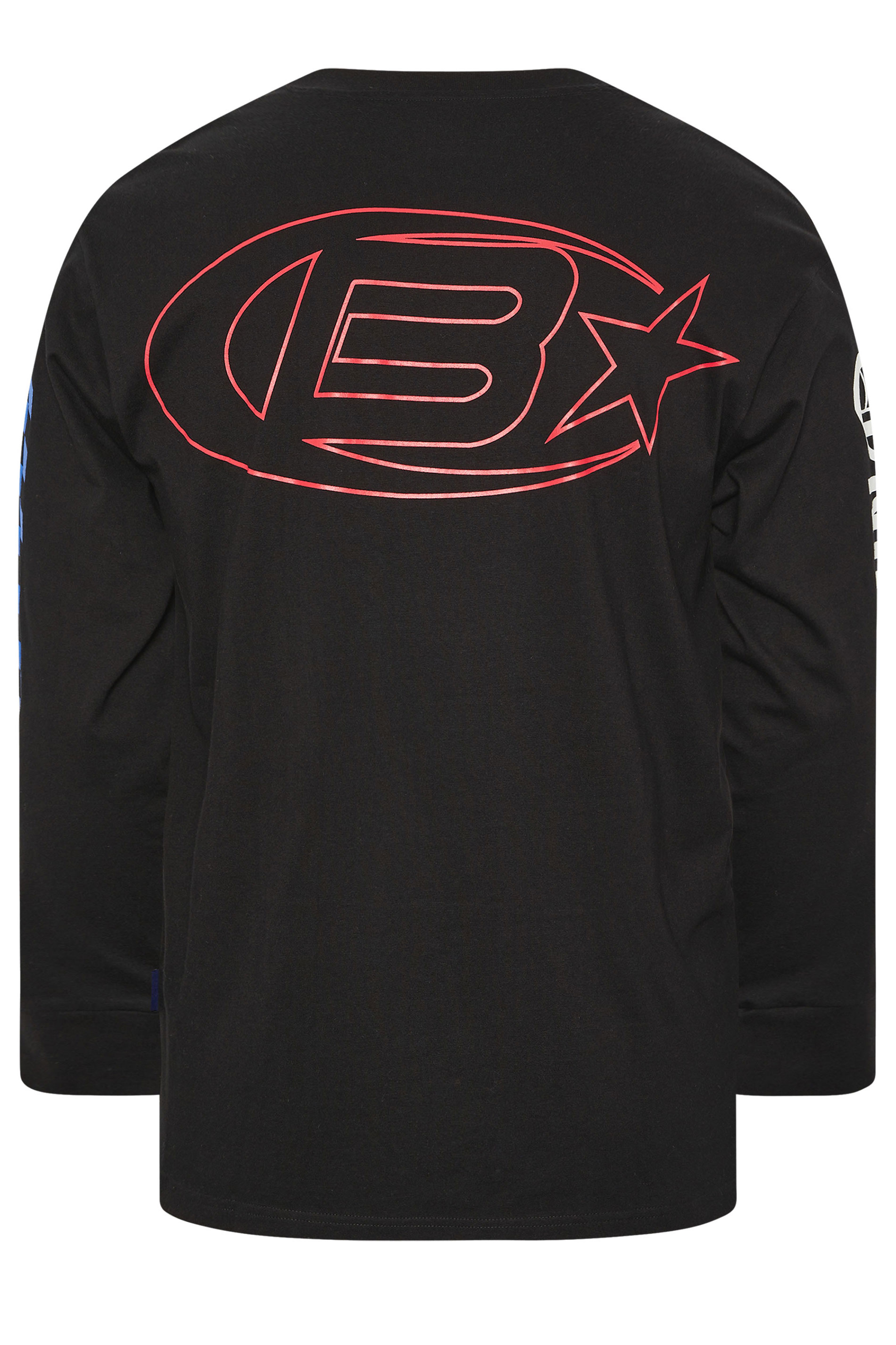 BadRhino Big & Tall Black Long Sleeve Racing Graphic T-shirt | BadRhino 7