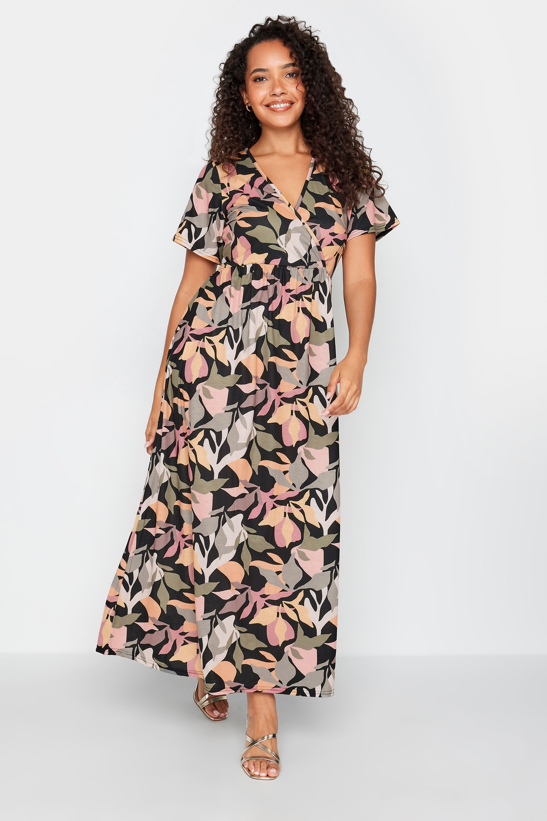 M&Co Black Tropical Print Maxi Dress | M&Co  2