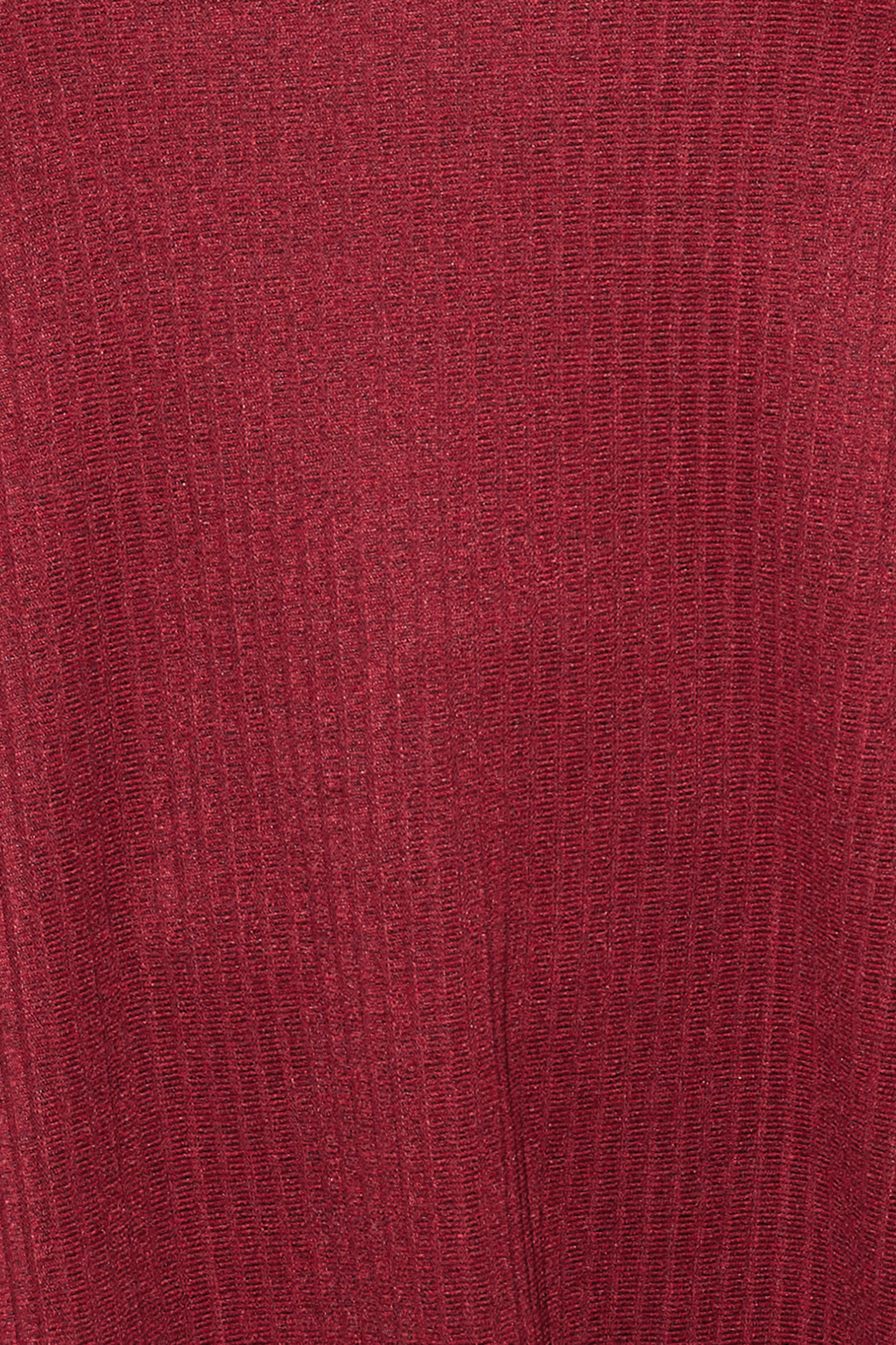 YOURS Plus Size Red Ribbed Soft Touch T-Shirt | Yours Clothing 4