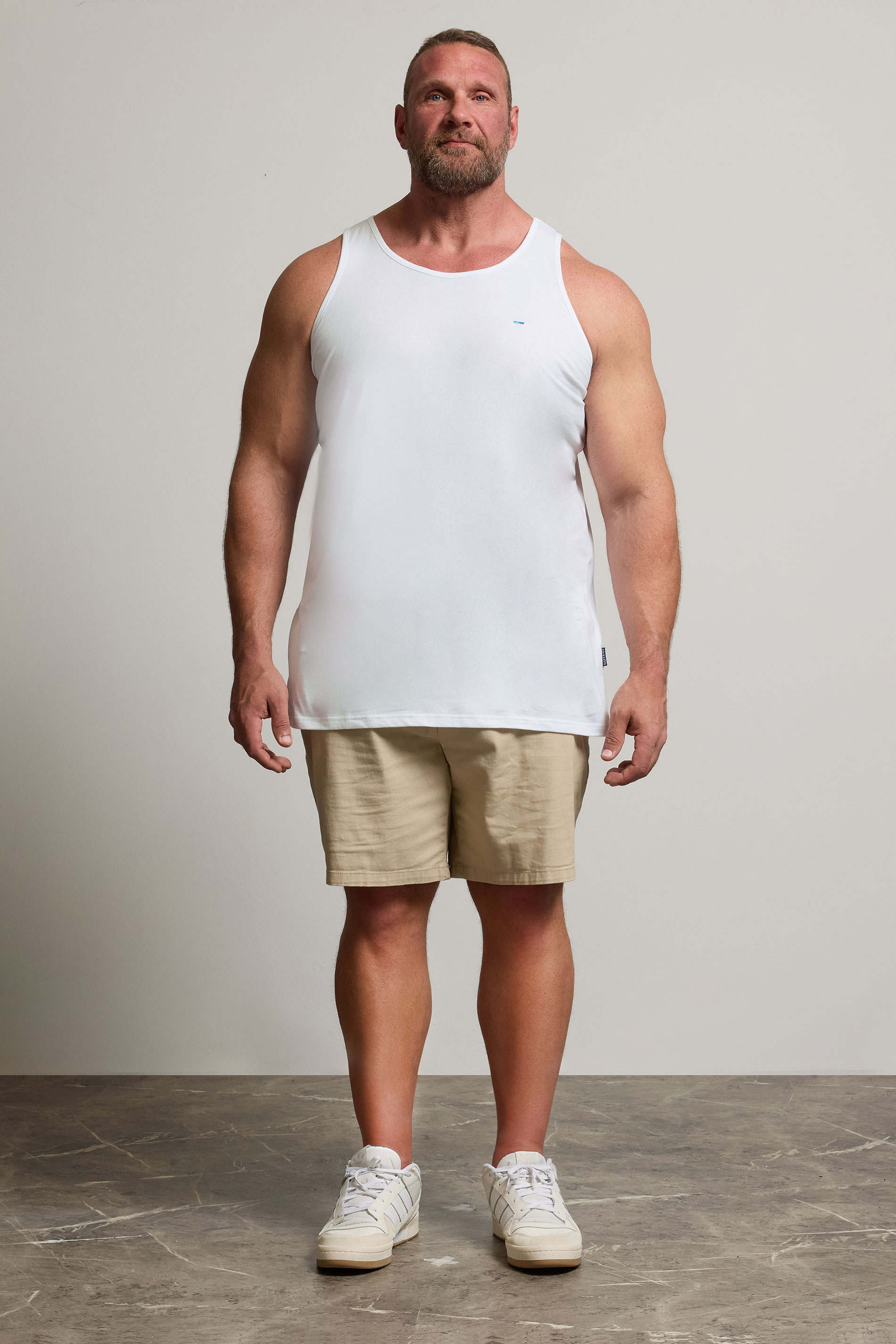 BadRhino White Plain Vest Top | BadRhino 1