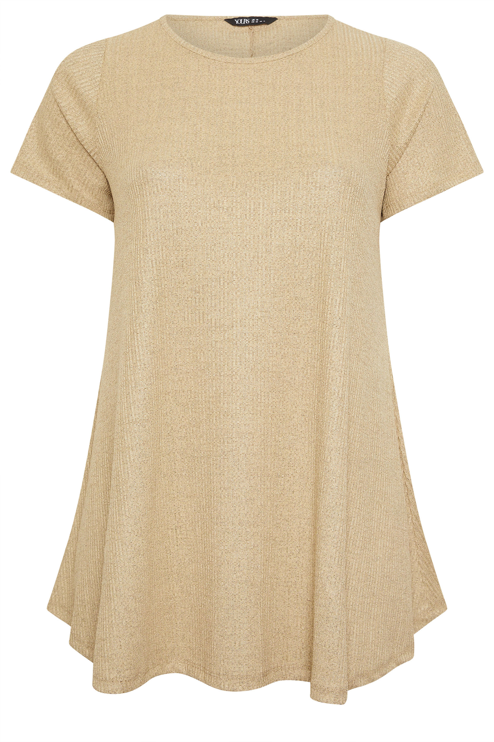 YOURS Plus Size Light Blue Ribbed Soft Touch T-Shirt | Yours Clothing 5