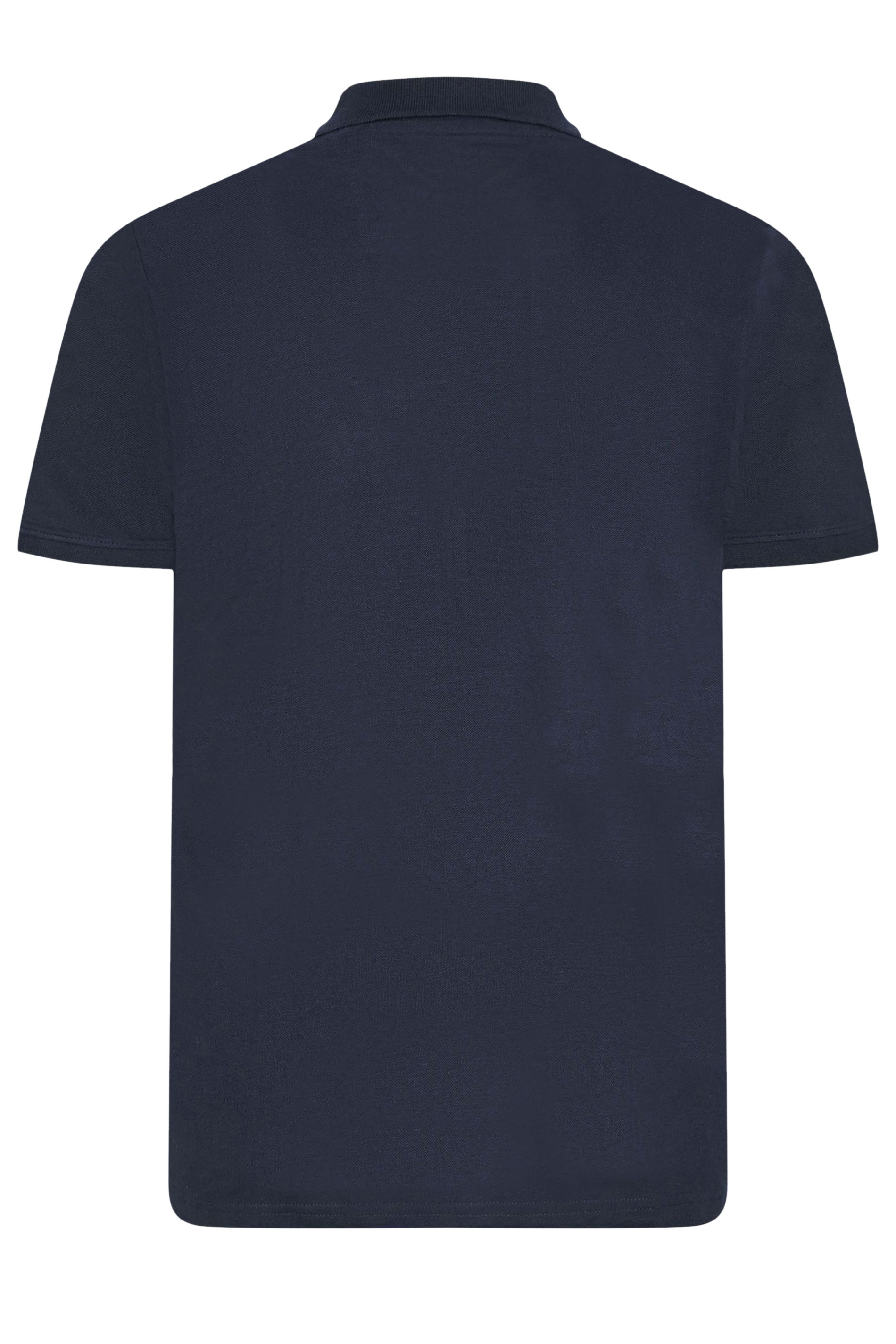 BadRhino 3 Pack Black & Navy Blue Plain Polo Shirts | BadRhino 7
