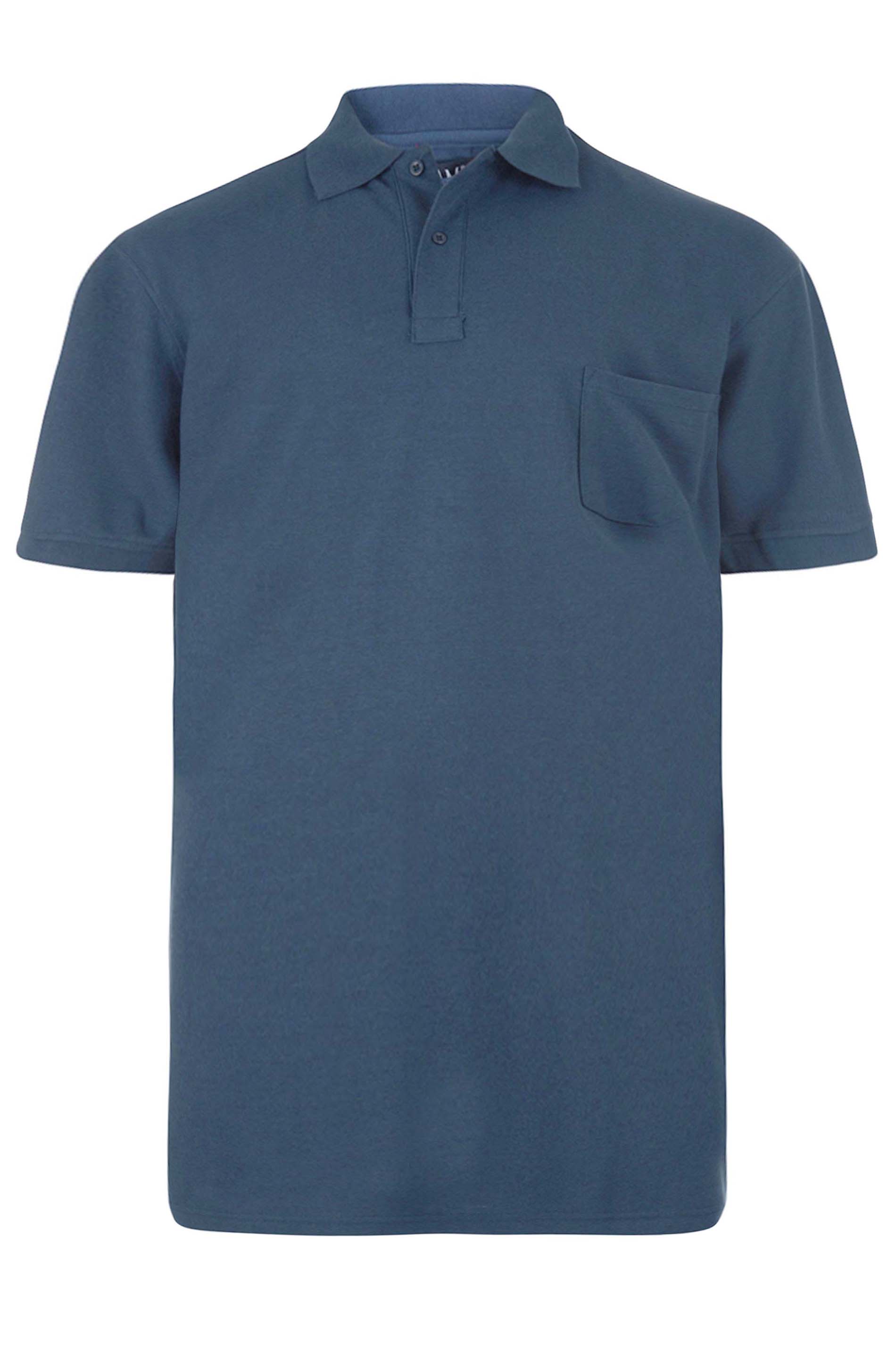 KAM Big & Tall Navy Blue Polo Shirt | BadRhino 1