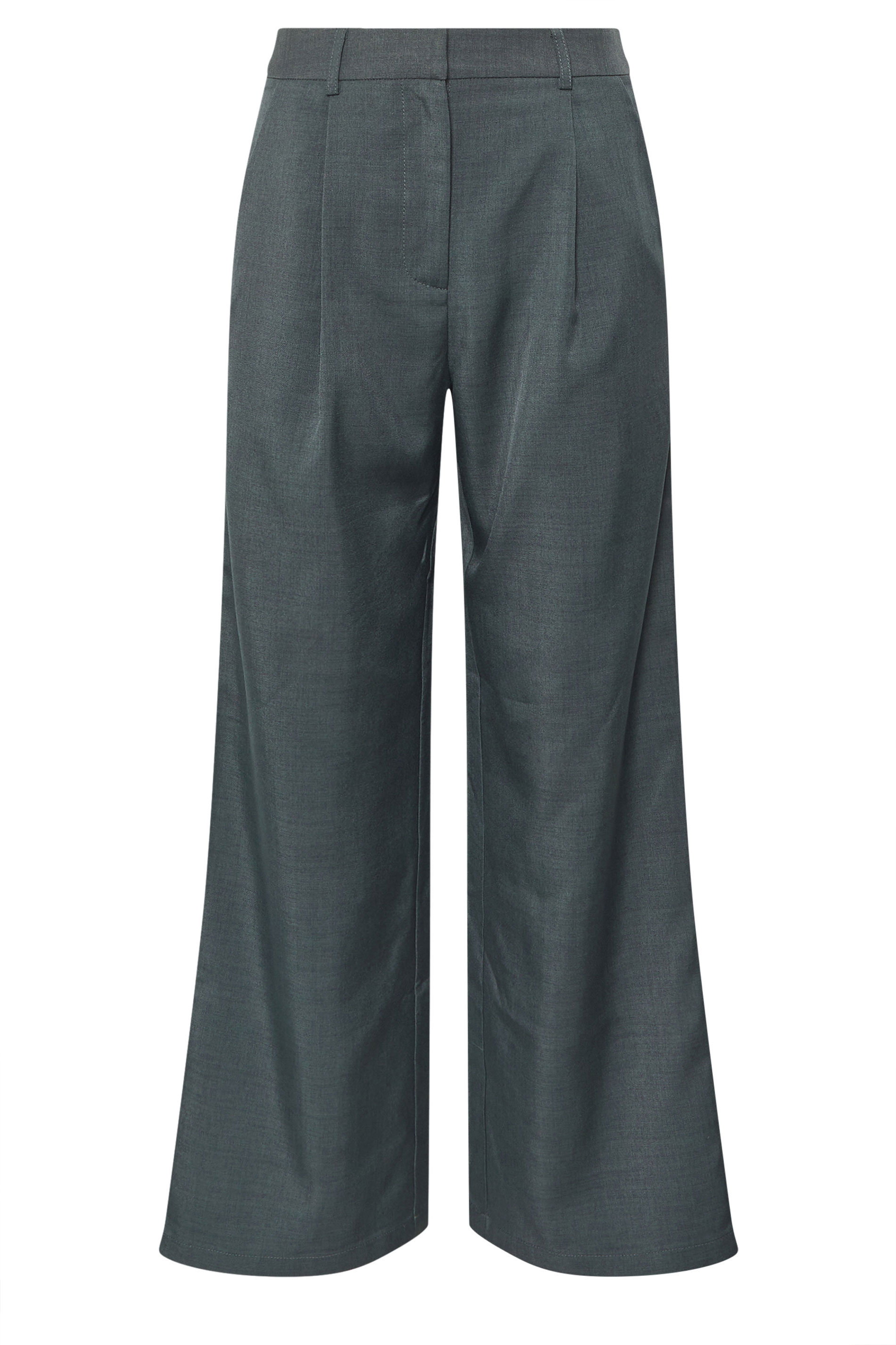 PixieGirl Petite Women's Grey & Green Striped Formal Trousers | PixieGirl 5