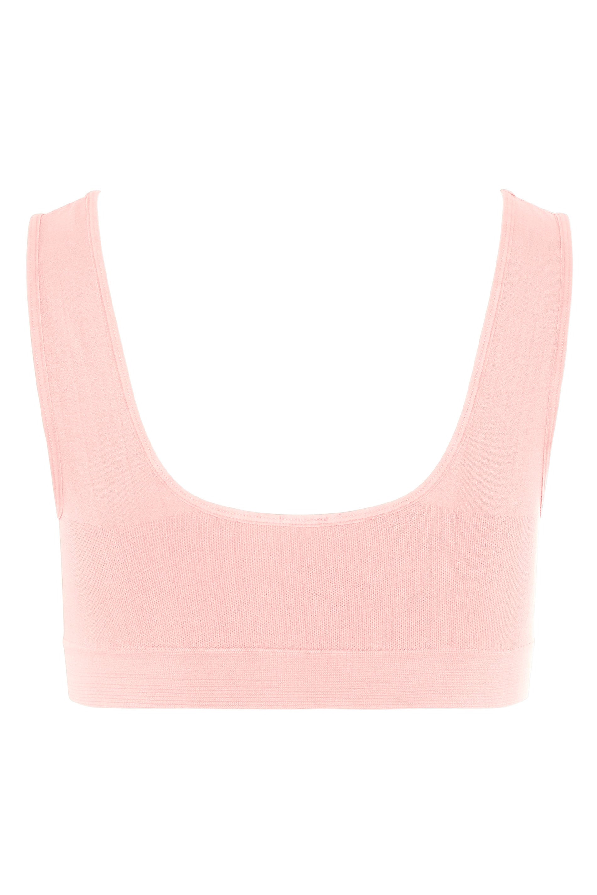 YOURS Plus Size Pink Seamless Padded Non-Wired Bralette | Yours Clothing 4