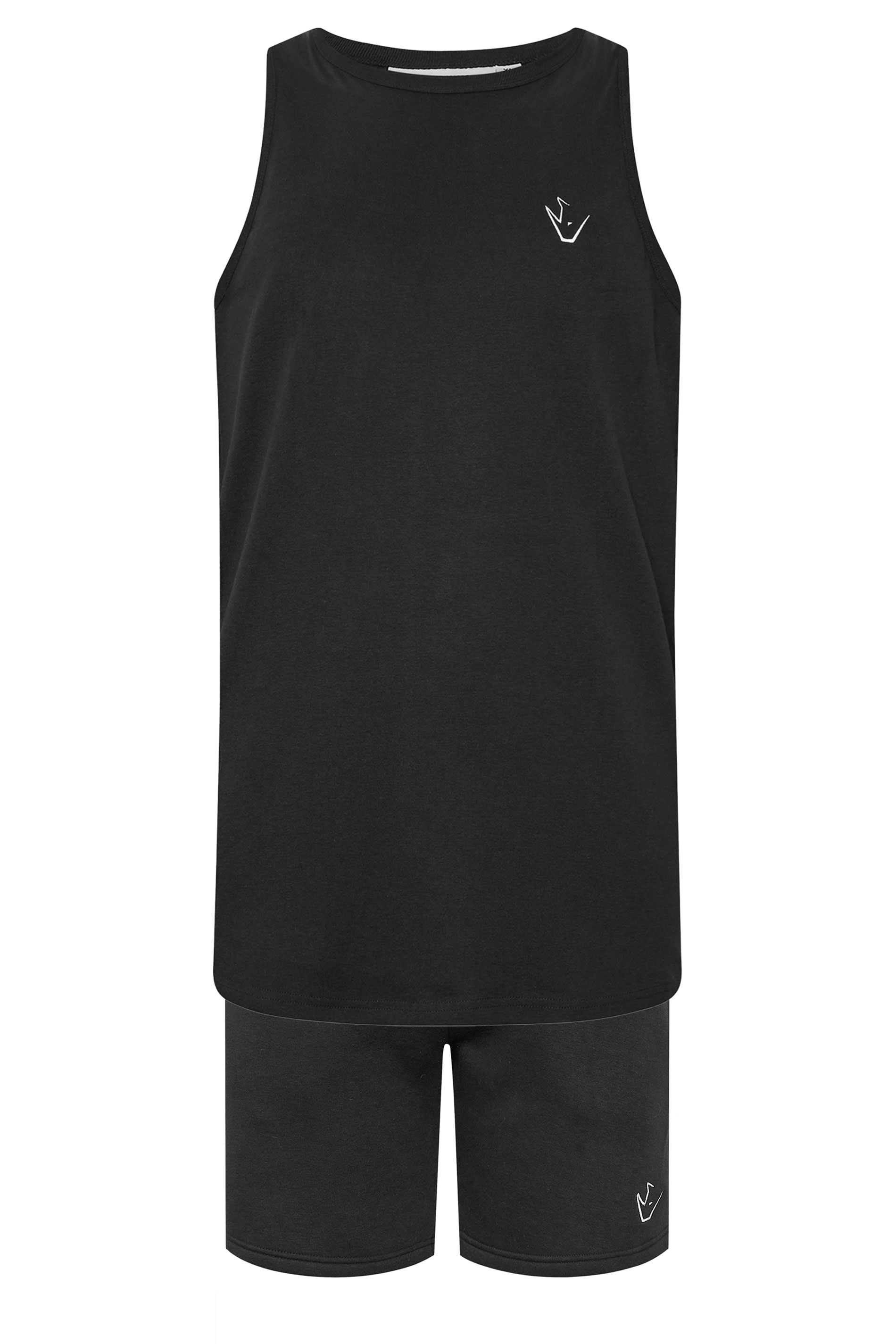 IronRhino Big & Tall Black 'Rest Day' Vest & Short Set | BadRhino 1