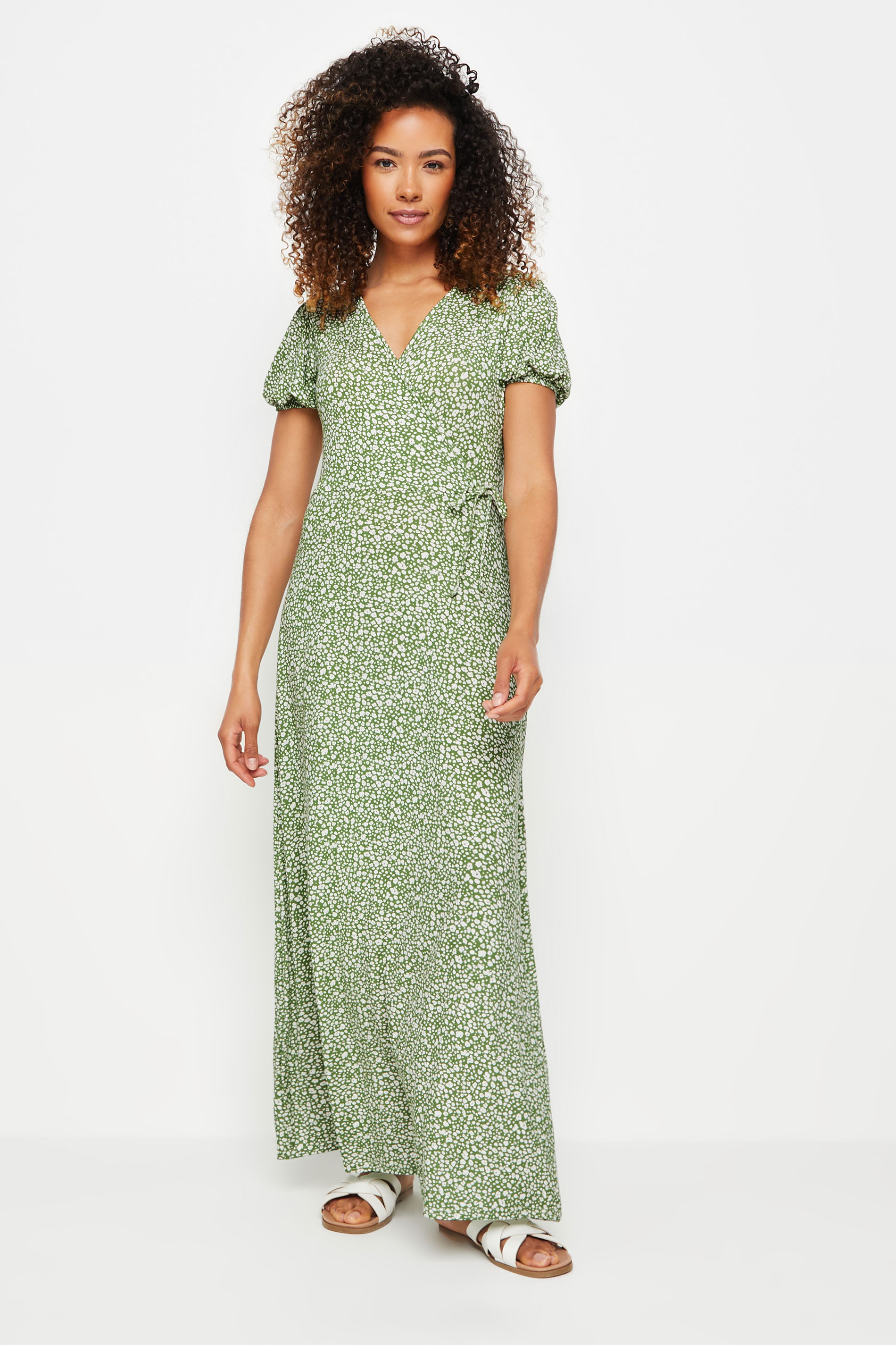 M&Co Green Ditsy Floral Print Maxi Dress | M&Co 2