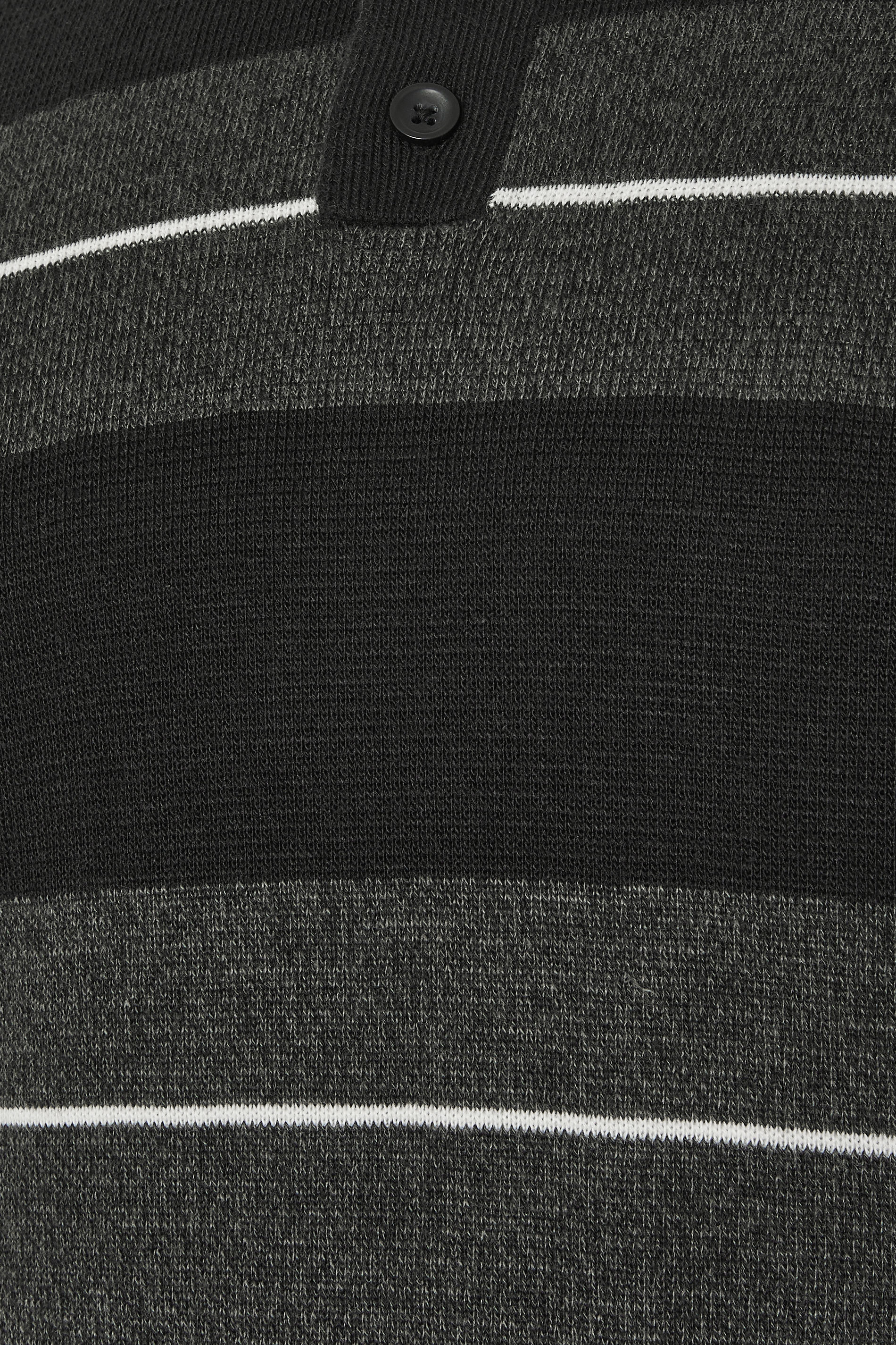 BadRhino Big & Tall Black Stripe Collared Knitted Polo | BadRhino 8