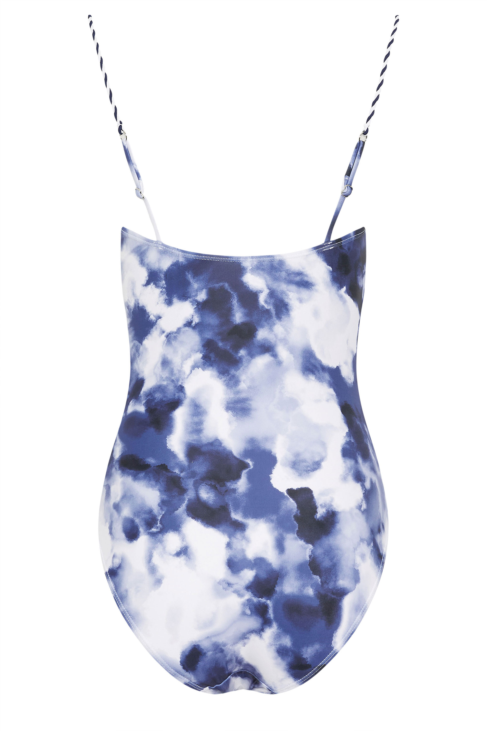 LTS Tall Women's Blue Abstract Twist Strap Swimsuit | Long Tall Sally 6