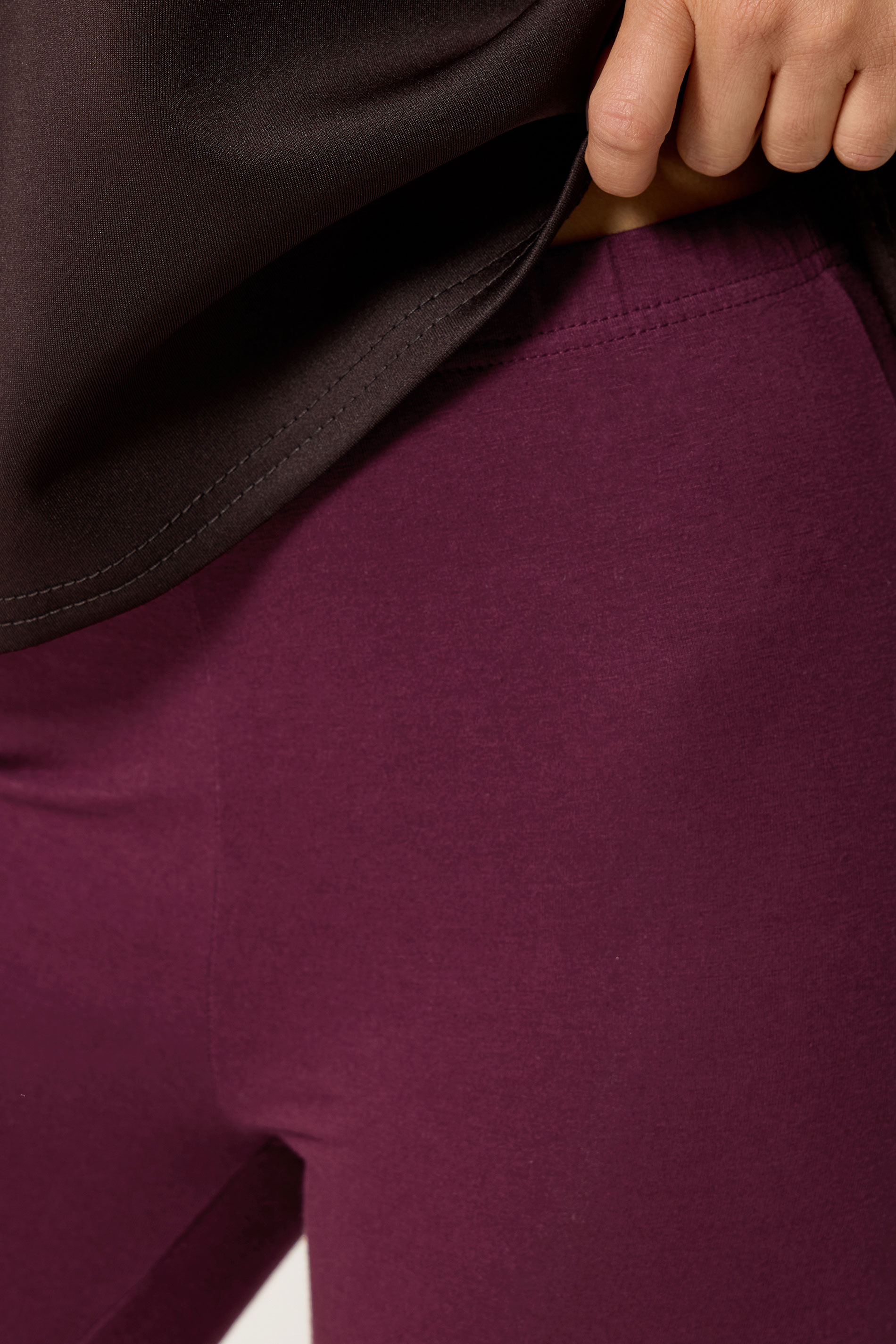 PixieGirl Petite Women's 2 PACK Burgundy Red & Black Cotton Leggings | PixieGirl 6