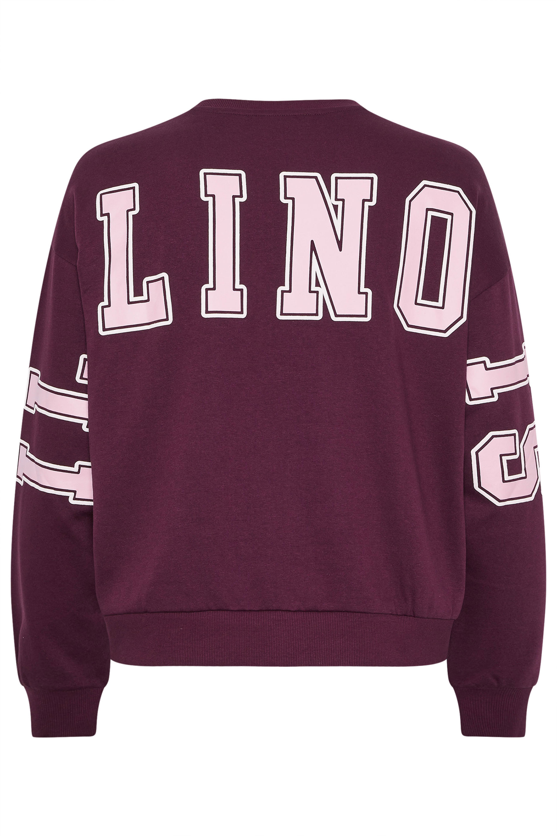 YOURS Plus Size 'Illinois' Red Back Print Sweatshirt | Yours Clothing 7
