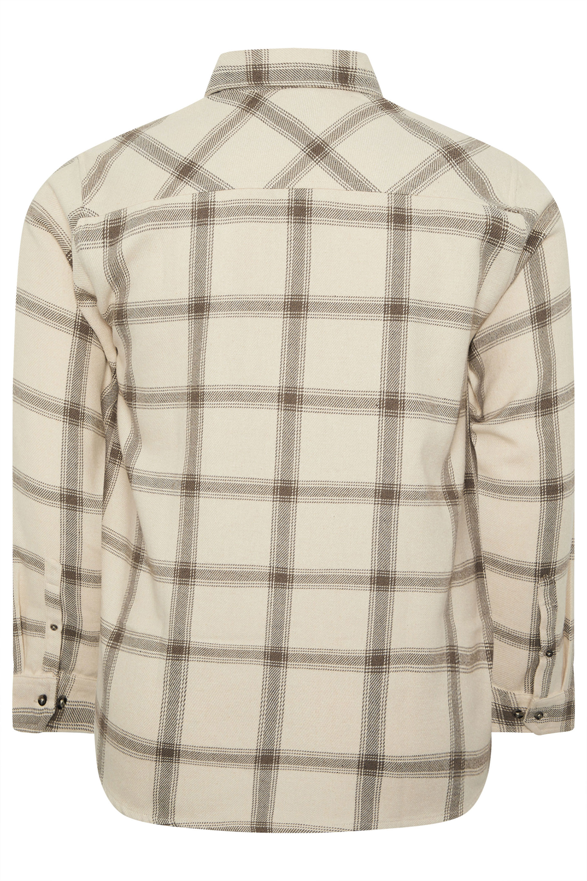 BadRhino Big & Tall Brown Checked Long Sleeve Shirt | BadRhino 7