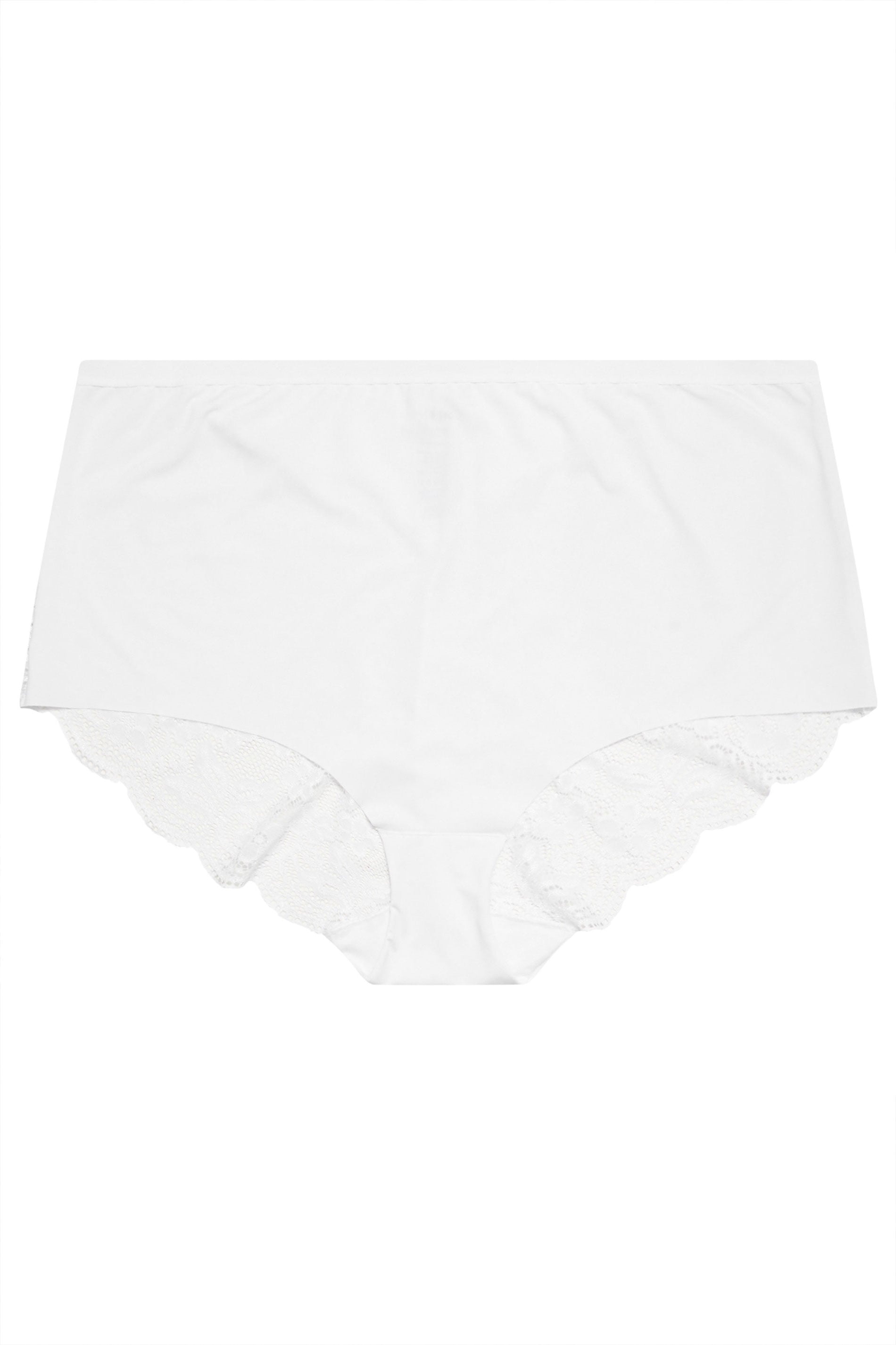 YOURSET 3 PACK Curve Plus Size Blue & White Lace Back High Waisted Knickers | Yours Clothing 9