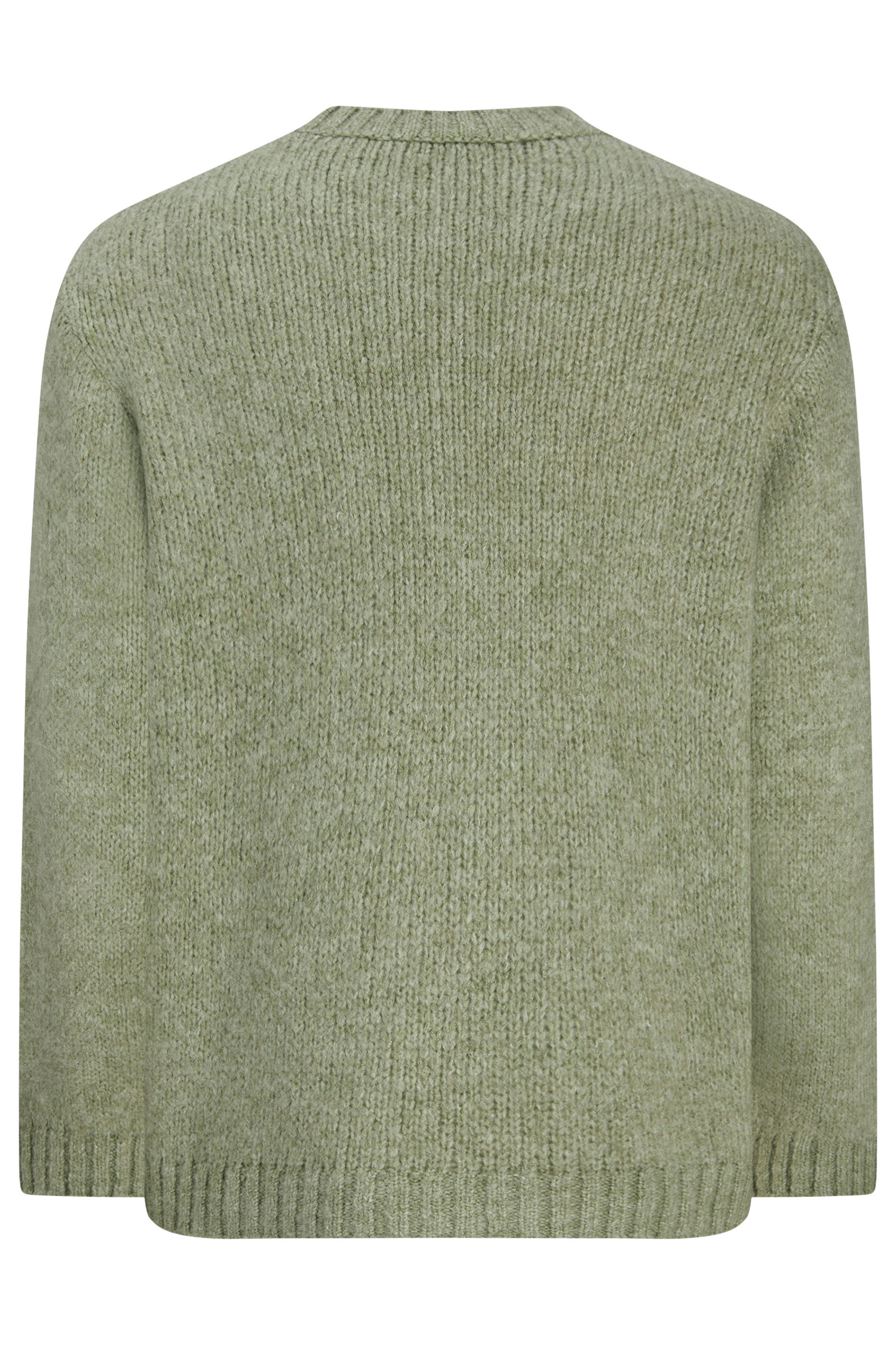 JACK & JONES Big & Tall Seagrass Green Crew Neck Knit Jumper | BadRhino 4