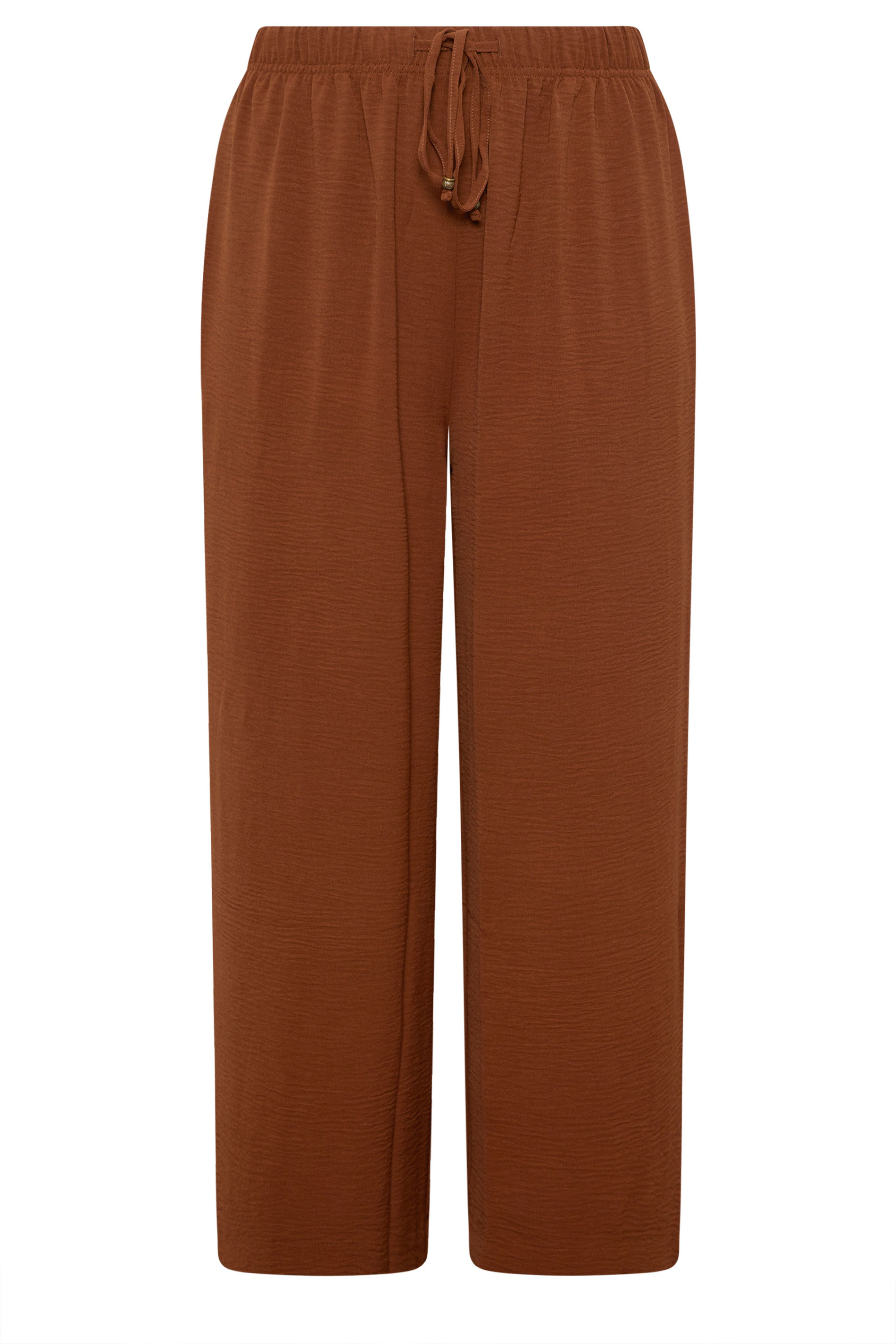 YOURS Plus Size Burnt Orange Wide Leg Trousers | Yours Clothing 5