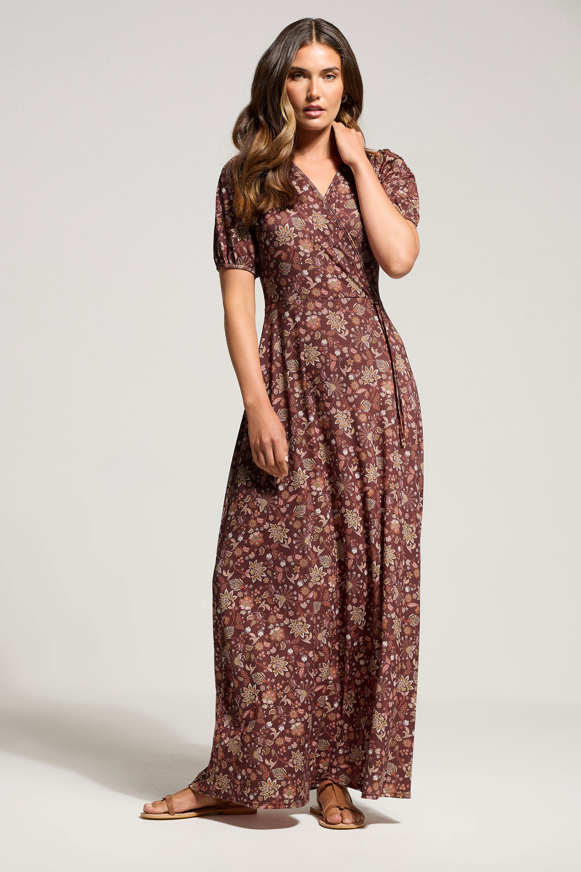 LTS Tall Orange Paisley Wrap Maxi Dress | Long Tall Sally 3