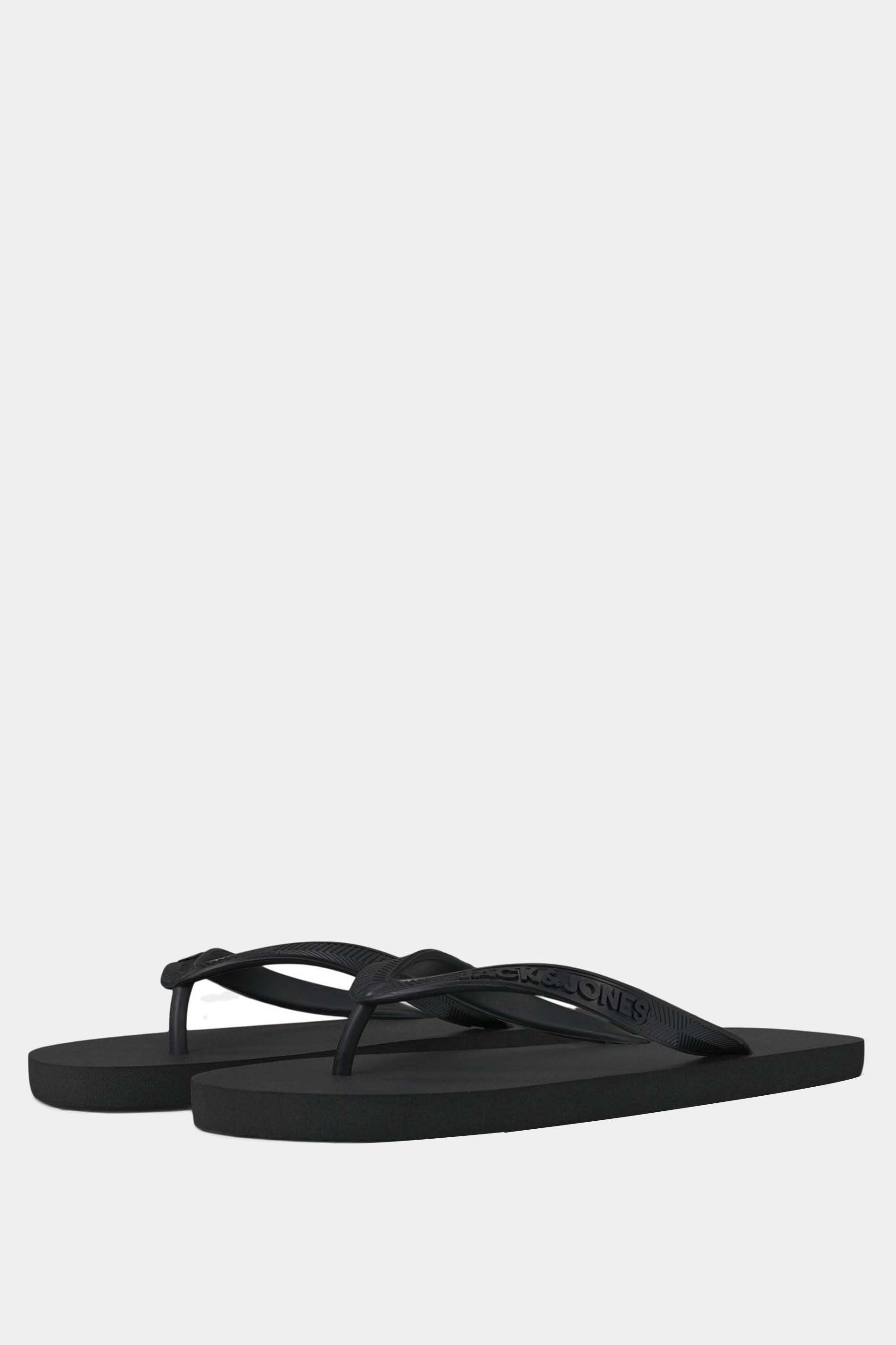 JACK & JONES Black Basic Flip Flops | BadRhino 1