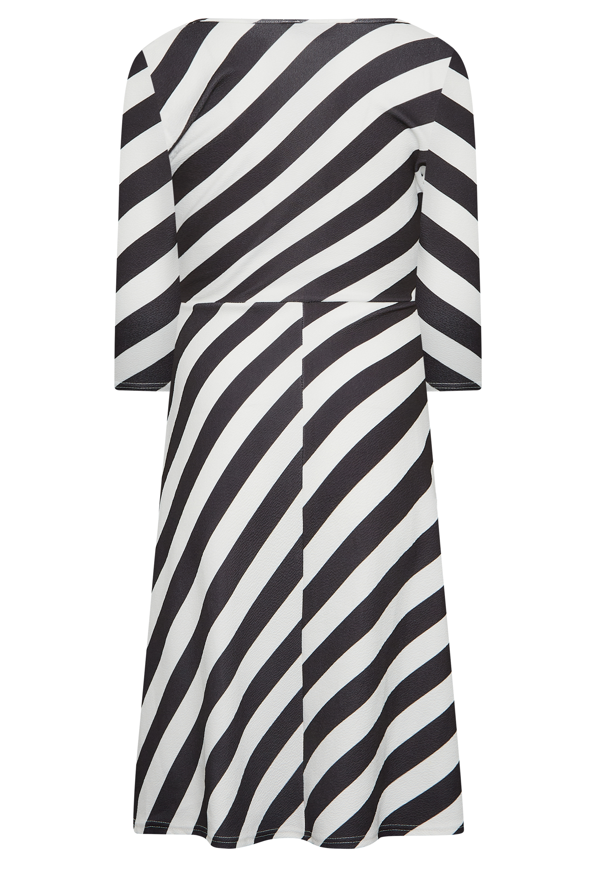Petite Black & White Stripe Wrap Dress | PixieGirl 7