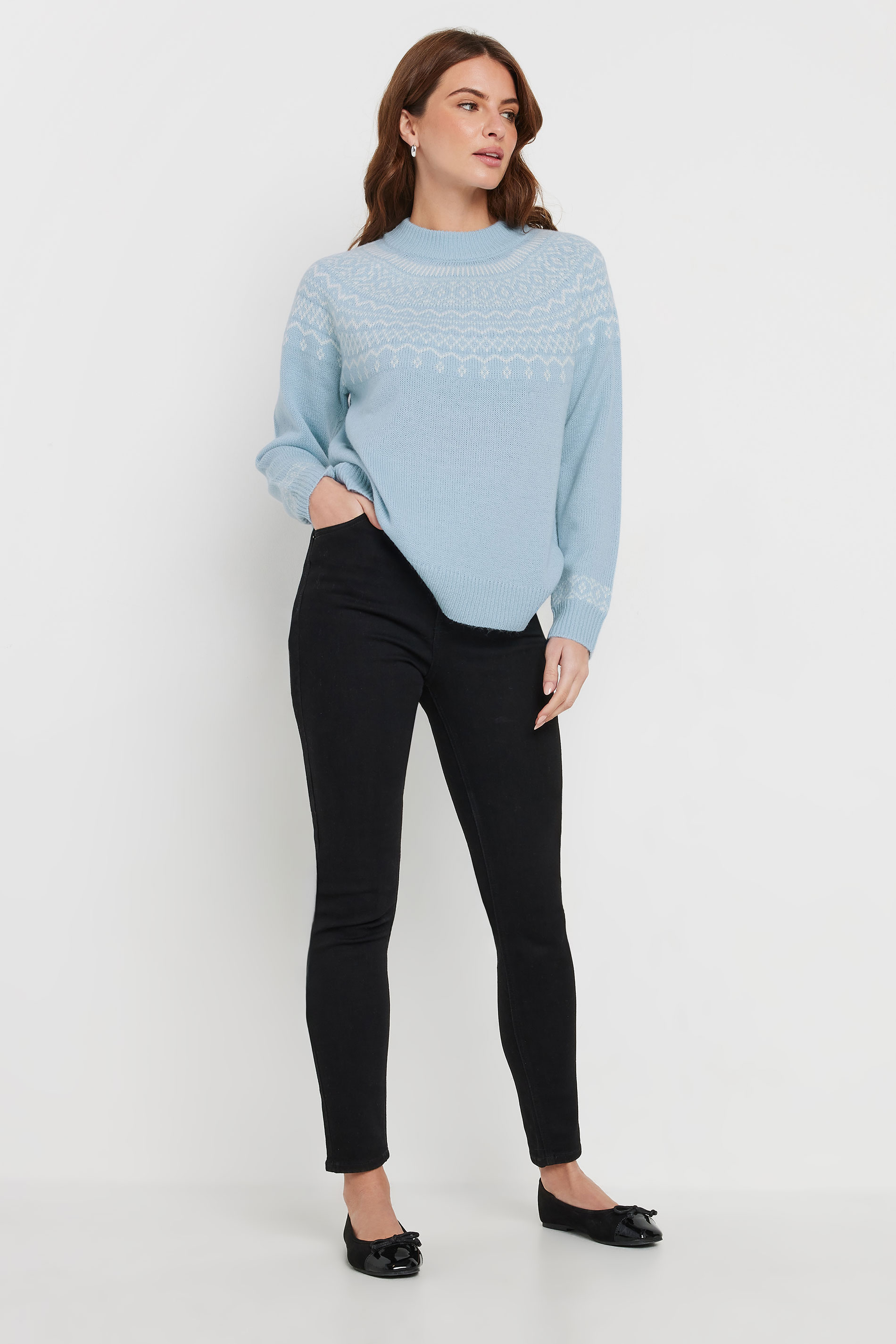 M&Co Light Blue Fairisle Knit Jumper | M&Co 2