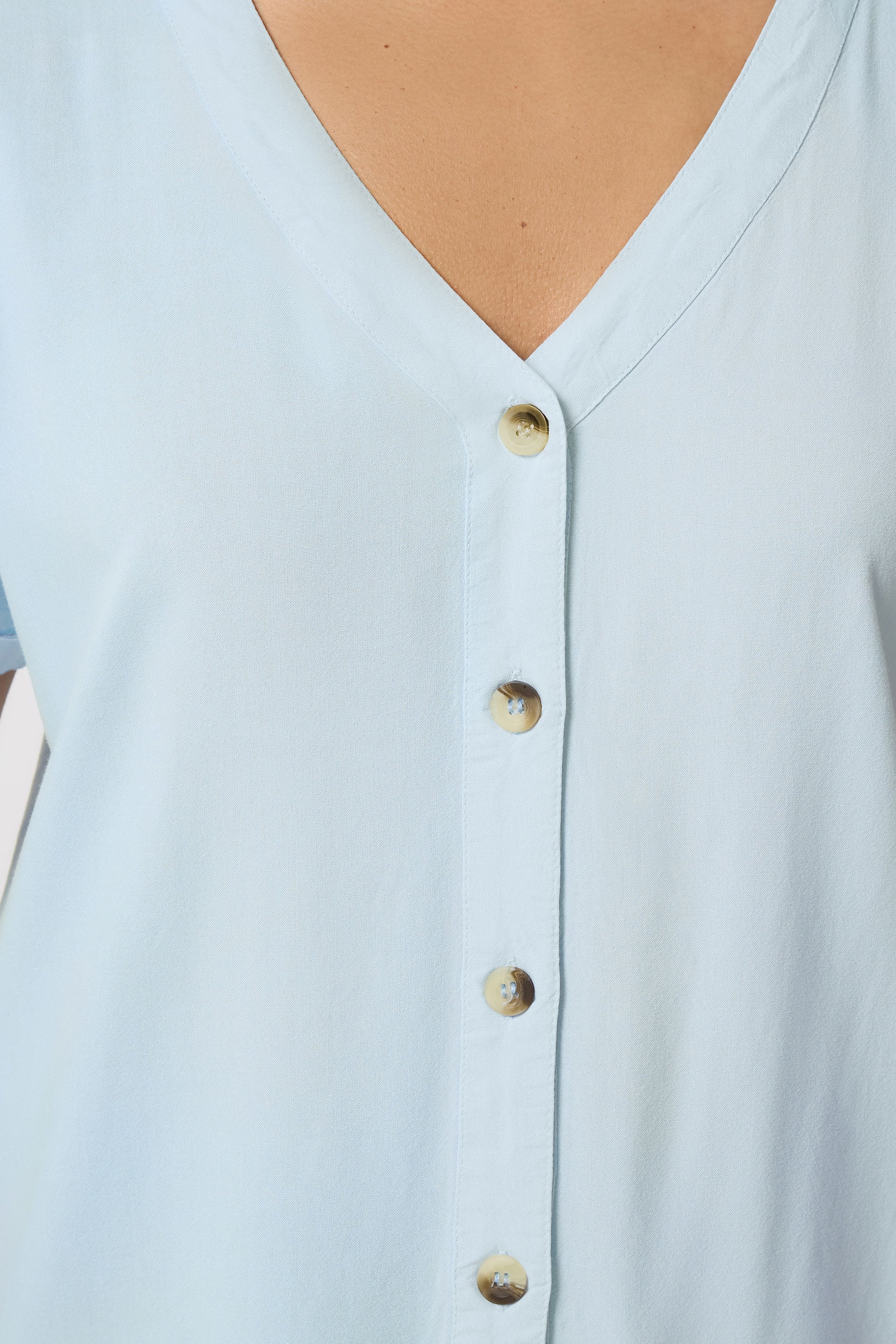 M&Co Blue Button Front Blouse | M&Co 5