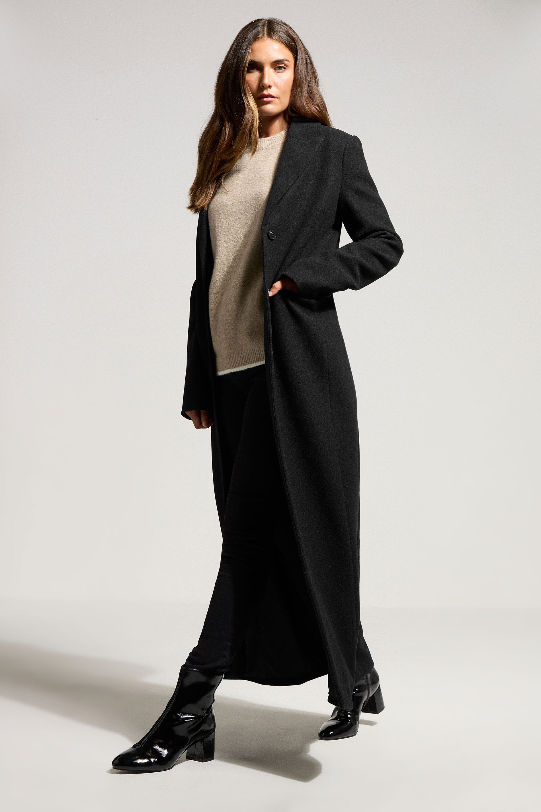LTS Tall Black Formal Maxi Coat | Long Tall Sally 2