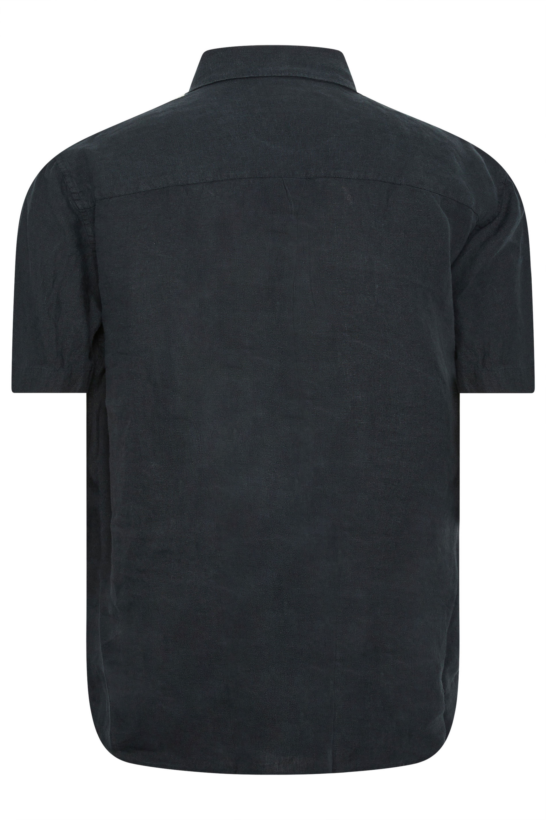Lyle & Scott Big & Tall Navy Blue Linen Shirt | BadRhino 4