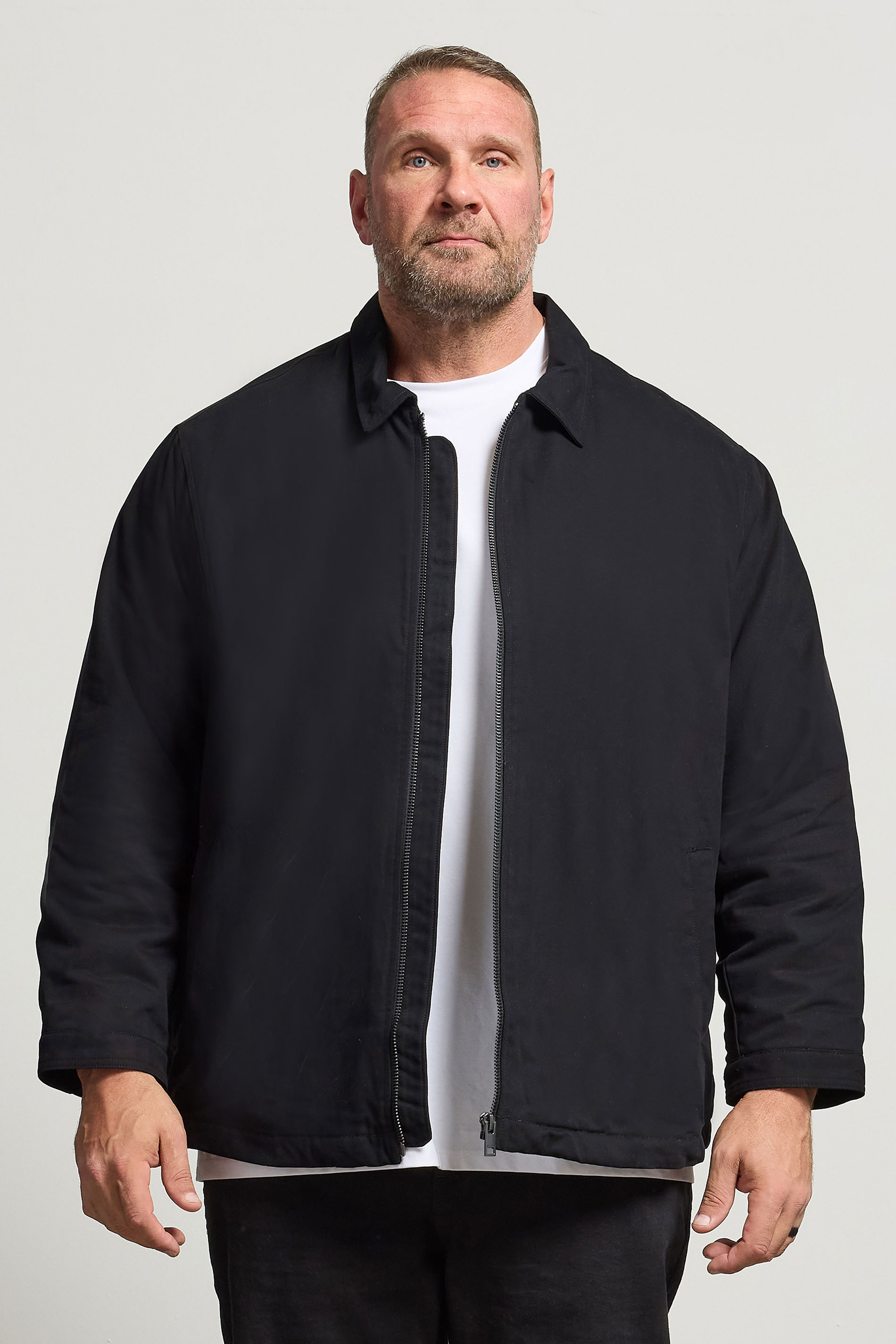 JACK & JONES Big & Tall Black Dover Worker Jacket | BadRhino 3