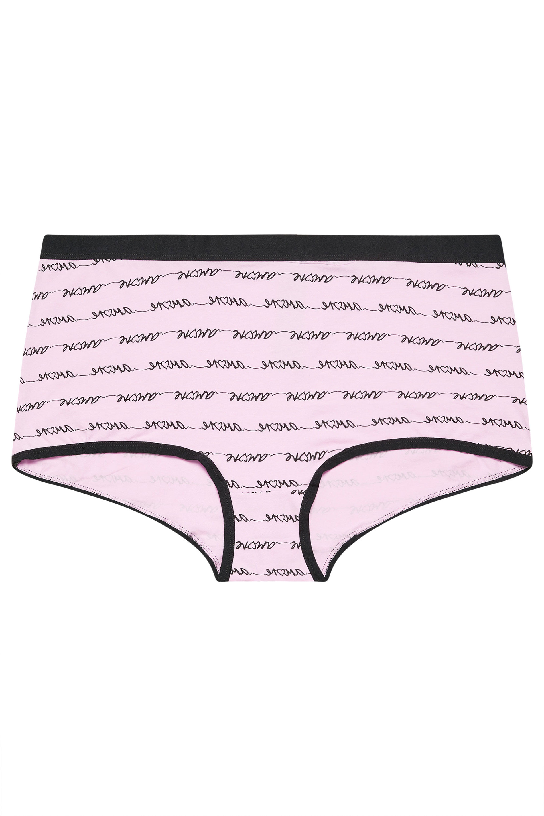 YOURSET 5 PACK Plus Size Black Heart Print Shorts | Yours Clothing 7