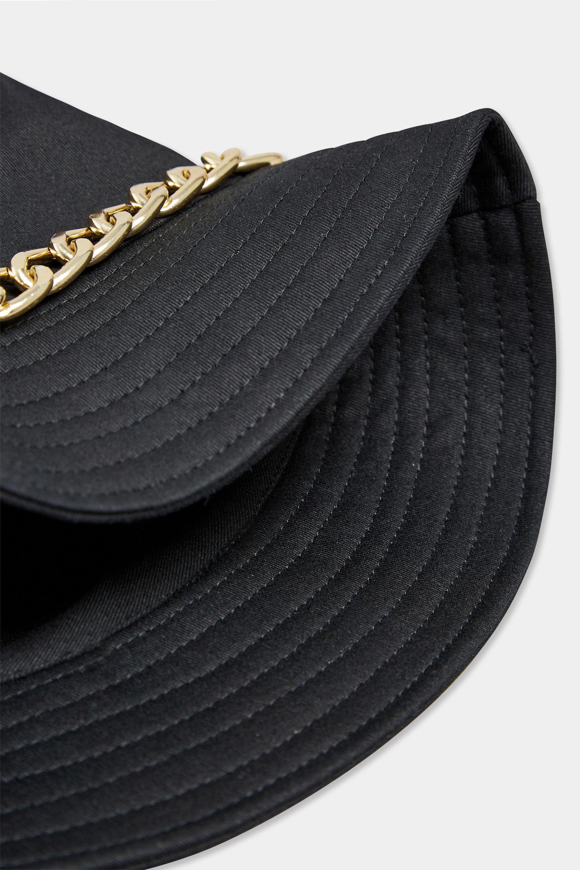 Black Chain Denim Look Bucket Hat | Yours Clothing  3