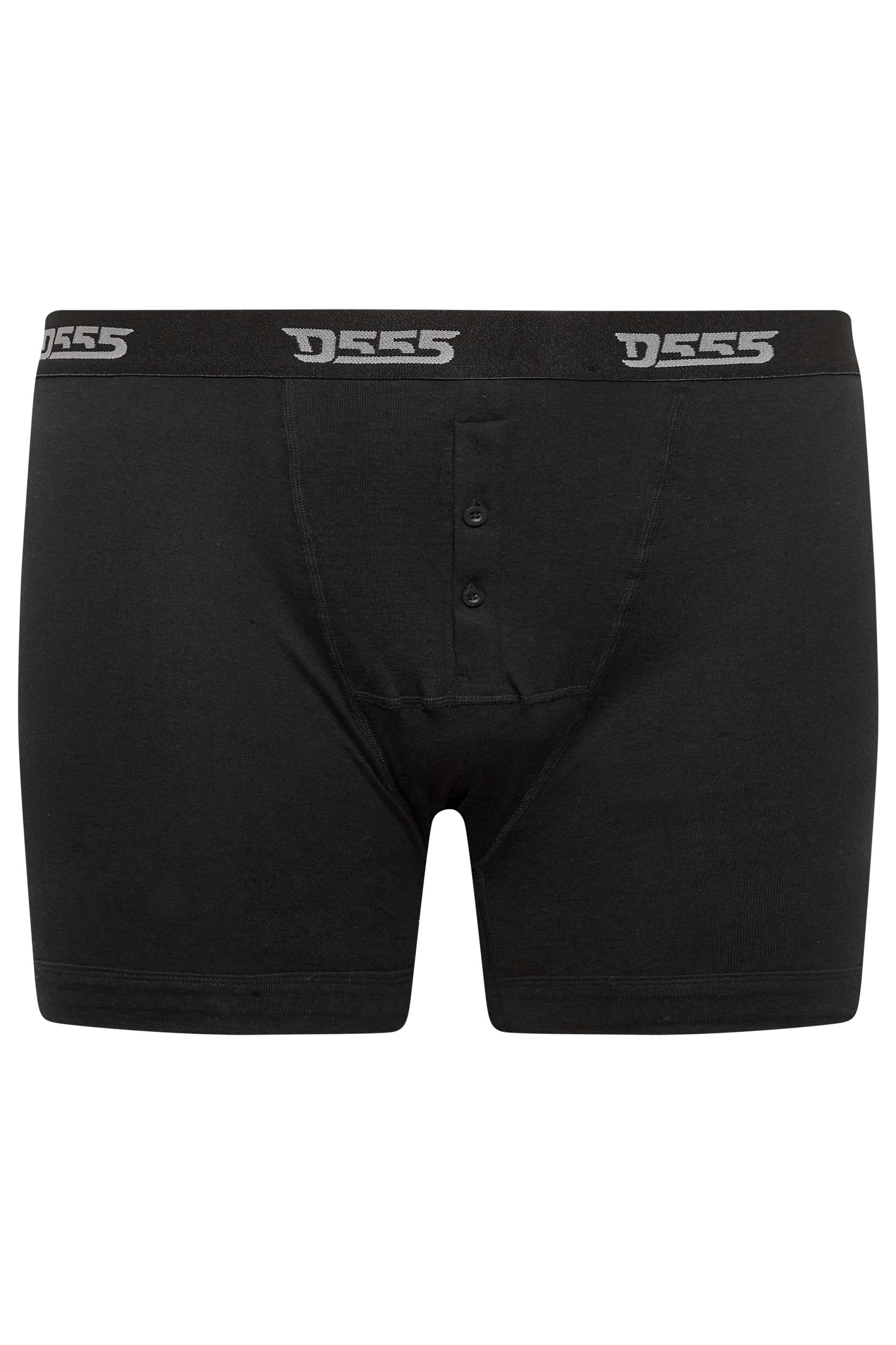 D555 Big & Tall 3 PACK Black Boxer Shorts | BadRhino 5