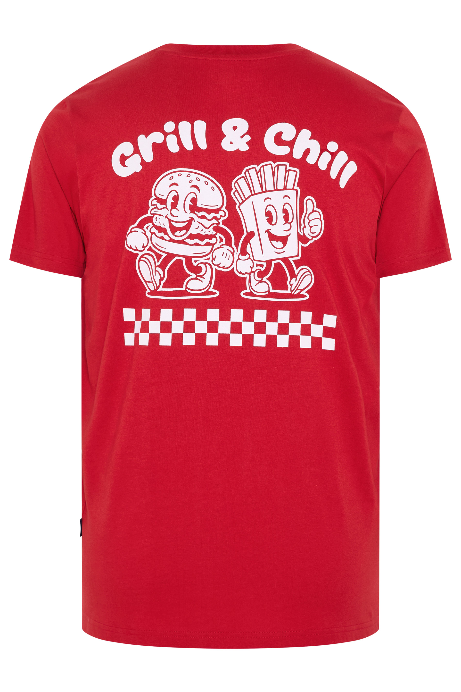 BadRhino Big & Tall Red Extra Long 'Grill & Chill' T-Shirt | BadRhino 7