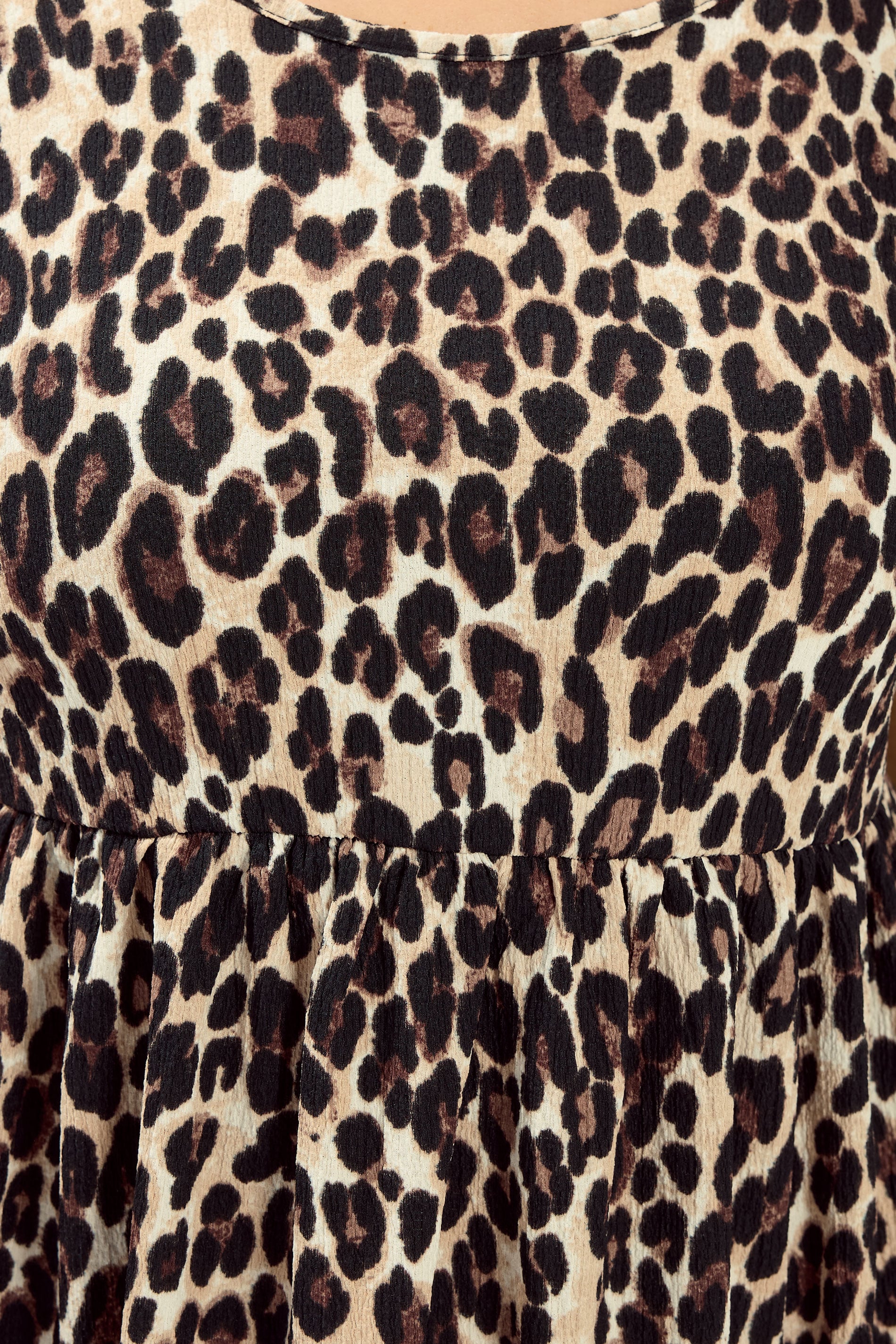 YOURS Plus Size Brown Leopard Sleeveless Midi Dress | Yours Clothing 4