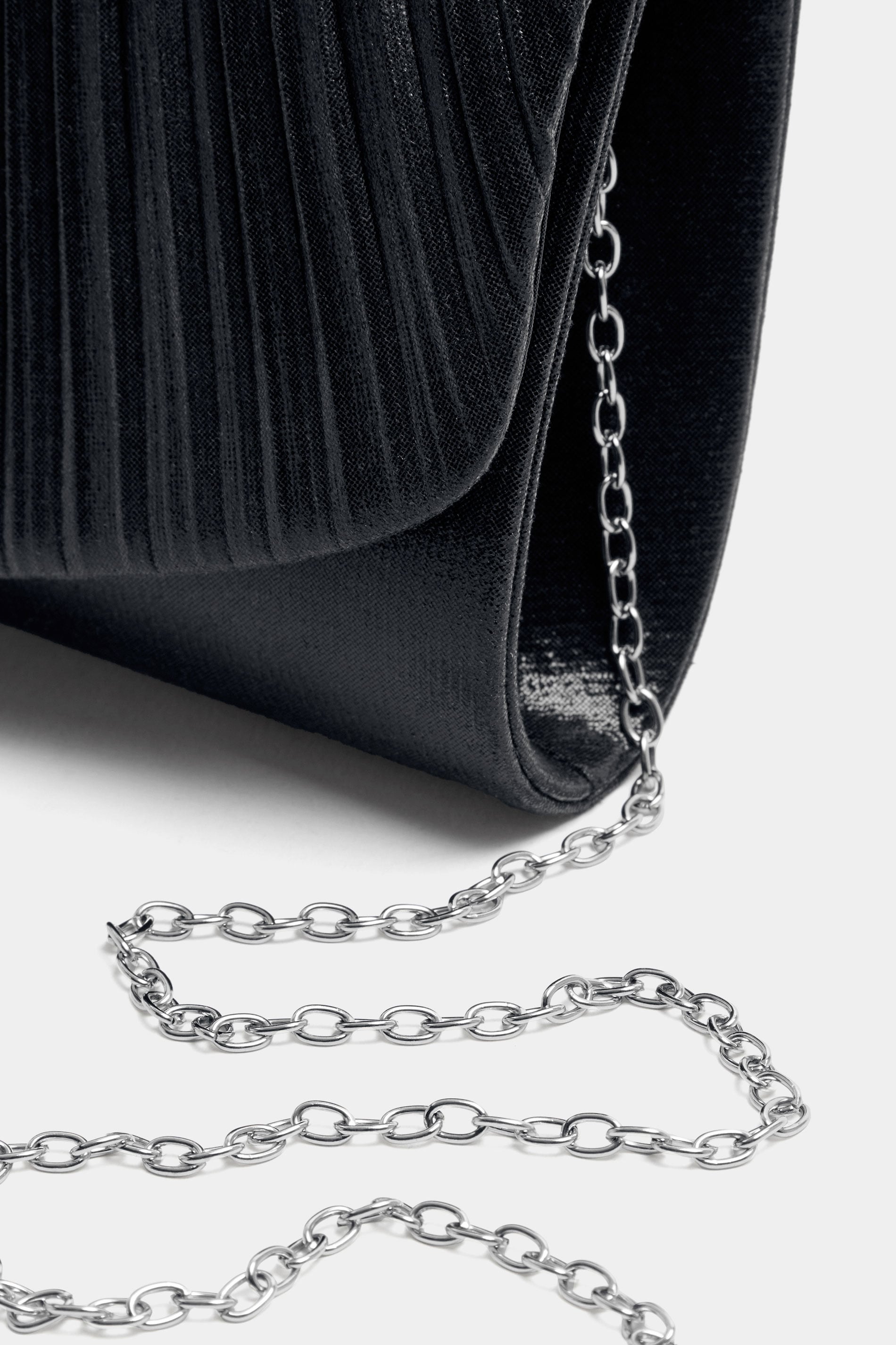 Black Ruched Envelope Clutch Bag | Yours Clothing 5