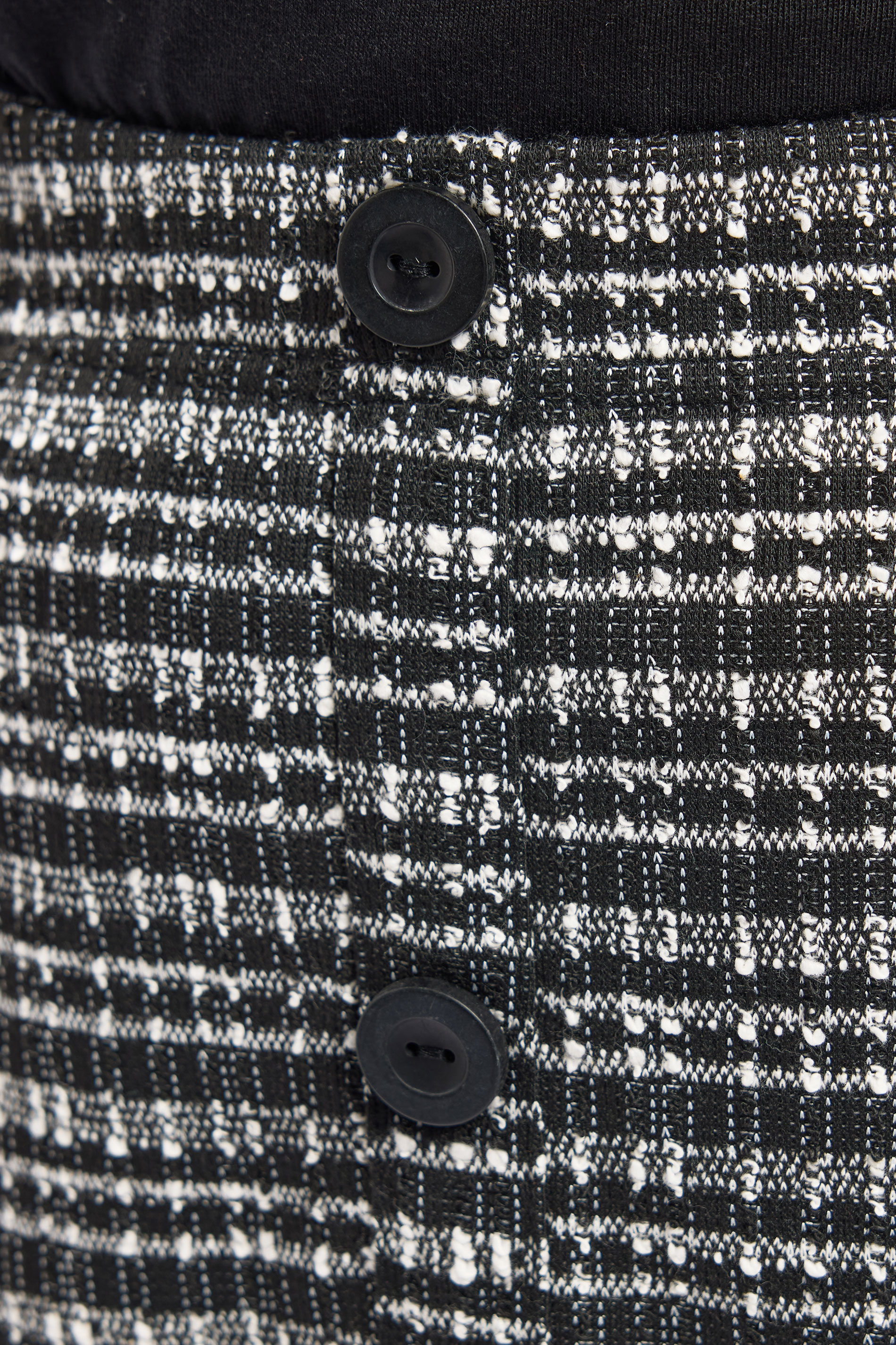 YOURS Plus Size Black Boucle Button Mini Skirt | Yours Clothing 5