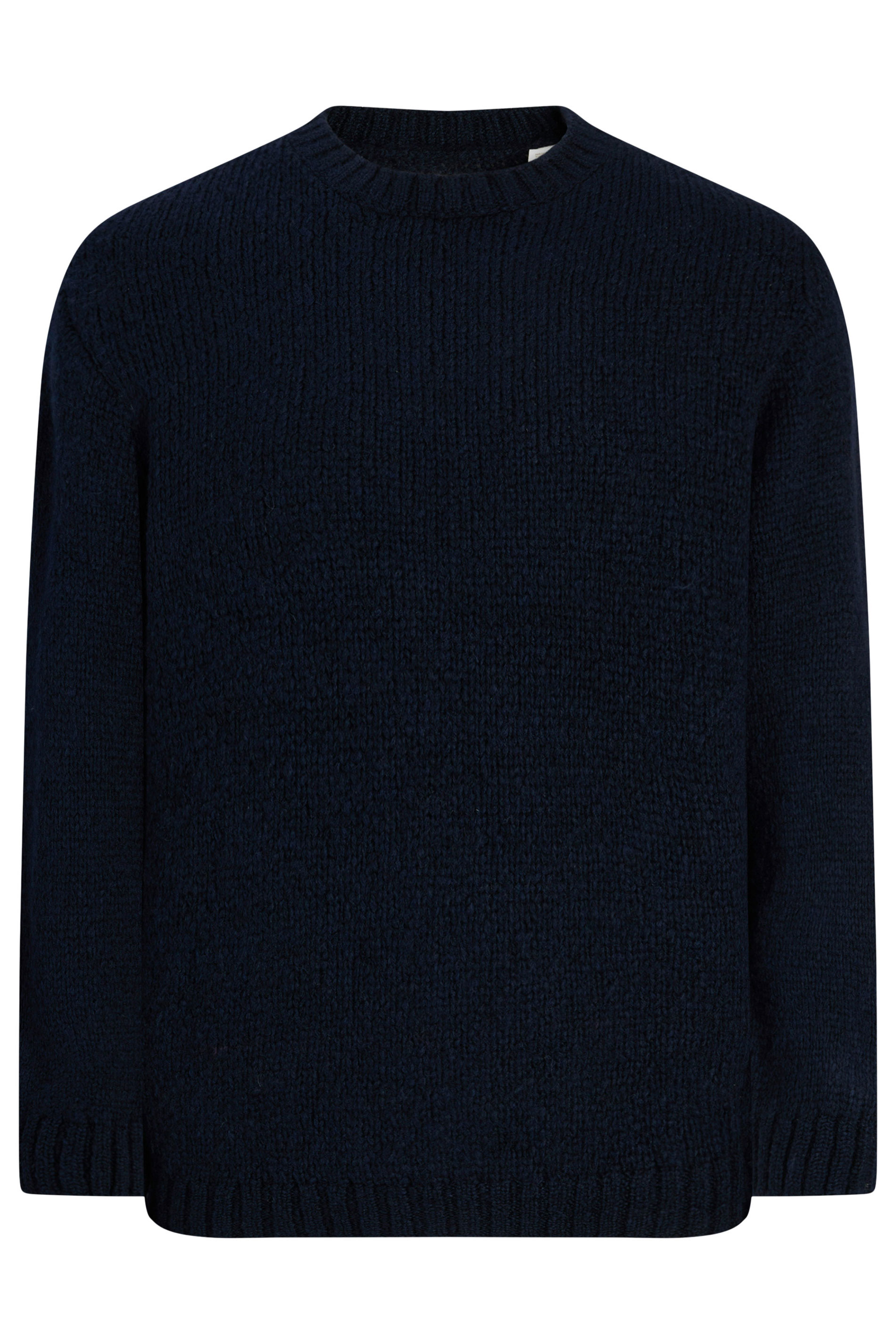 JACK & JONES Big & Tall Sky Captain Blue Crew Neck Knit Jumper | BadRhino 2