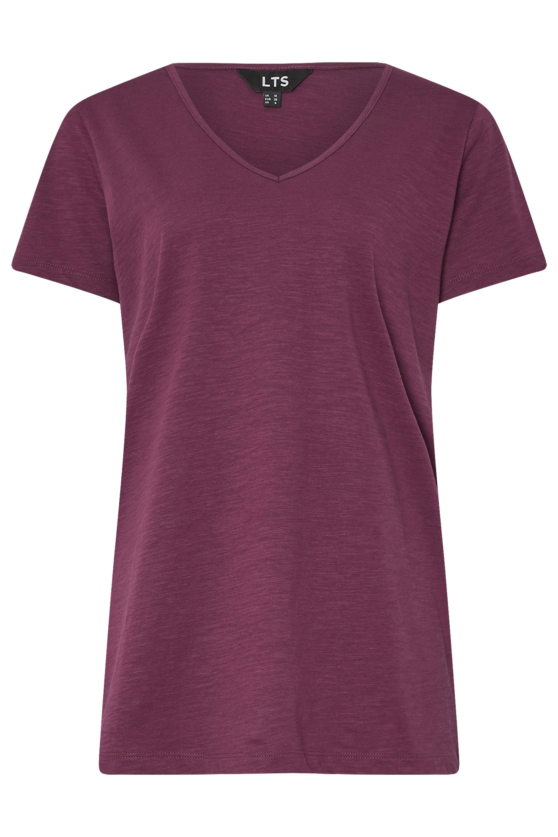 LTS Tall 2 PACK Green & Purple Cotton V-Neck T-Shirts | Long Tall Sally  8