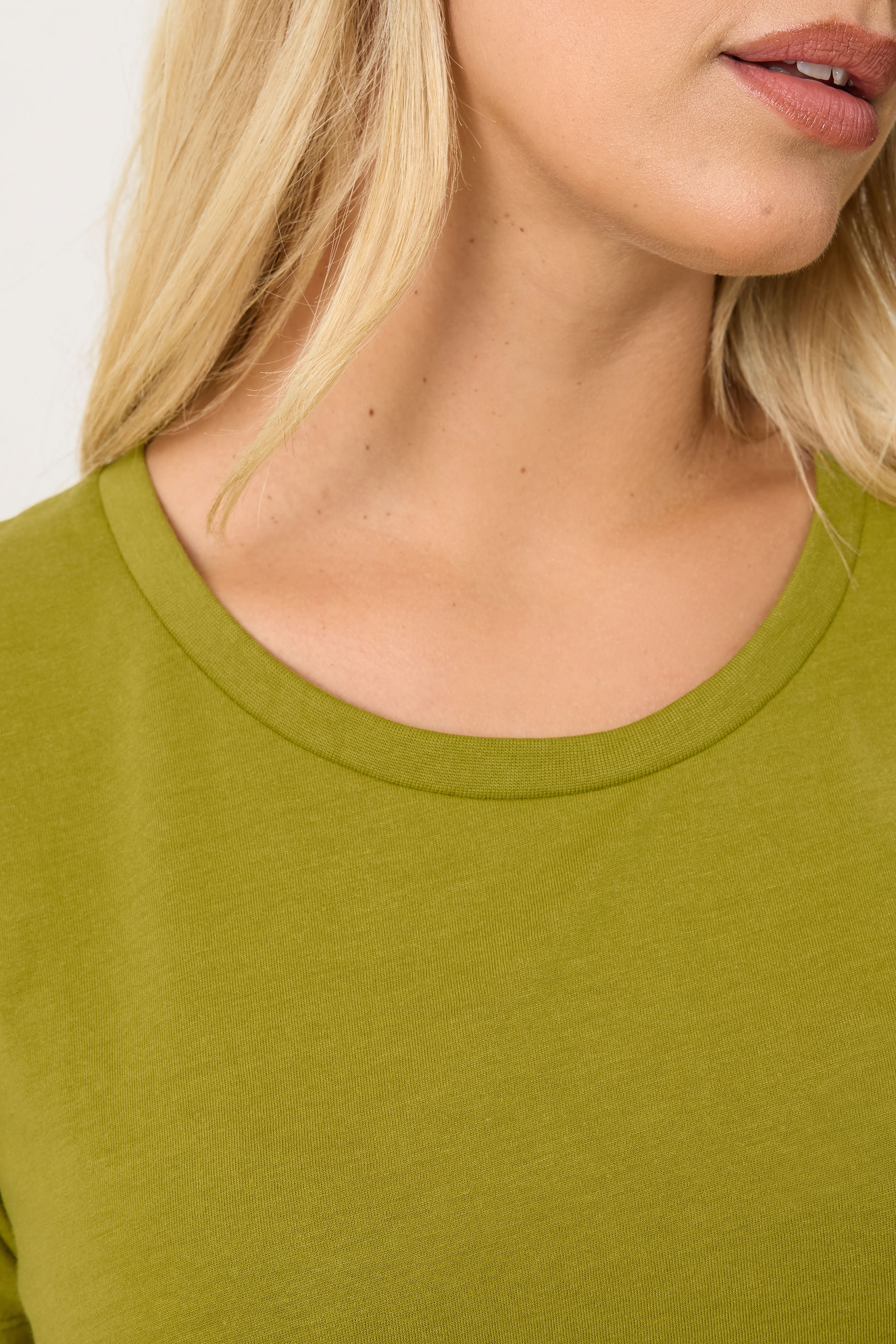 YOURS Plus Size Chartreuse Green Core T-Shirt | Yours Clothing 4