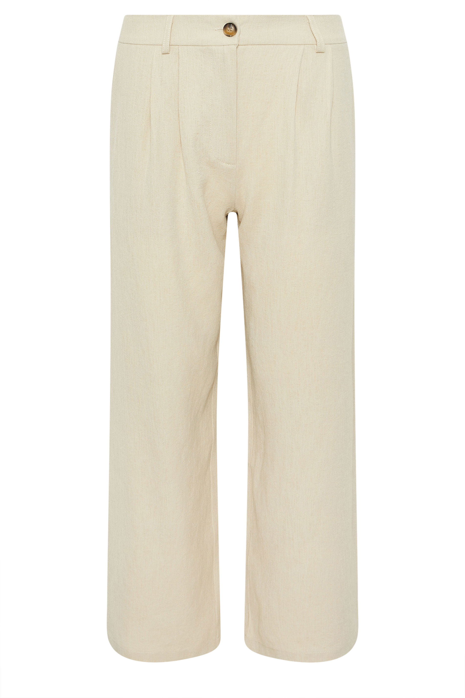 PixieGirl Petite Women's Natural Brown Wide Leg Trousers | PixieGirl 6