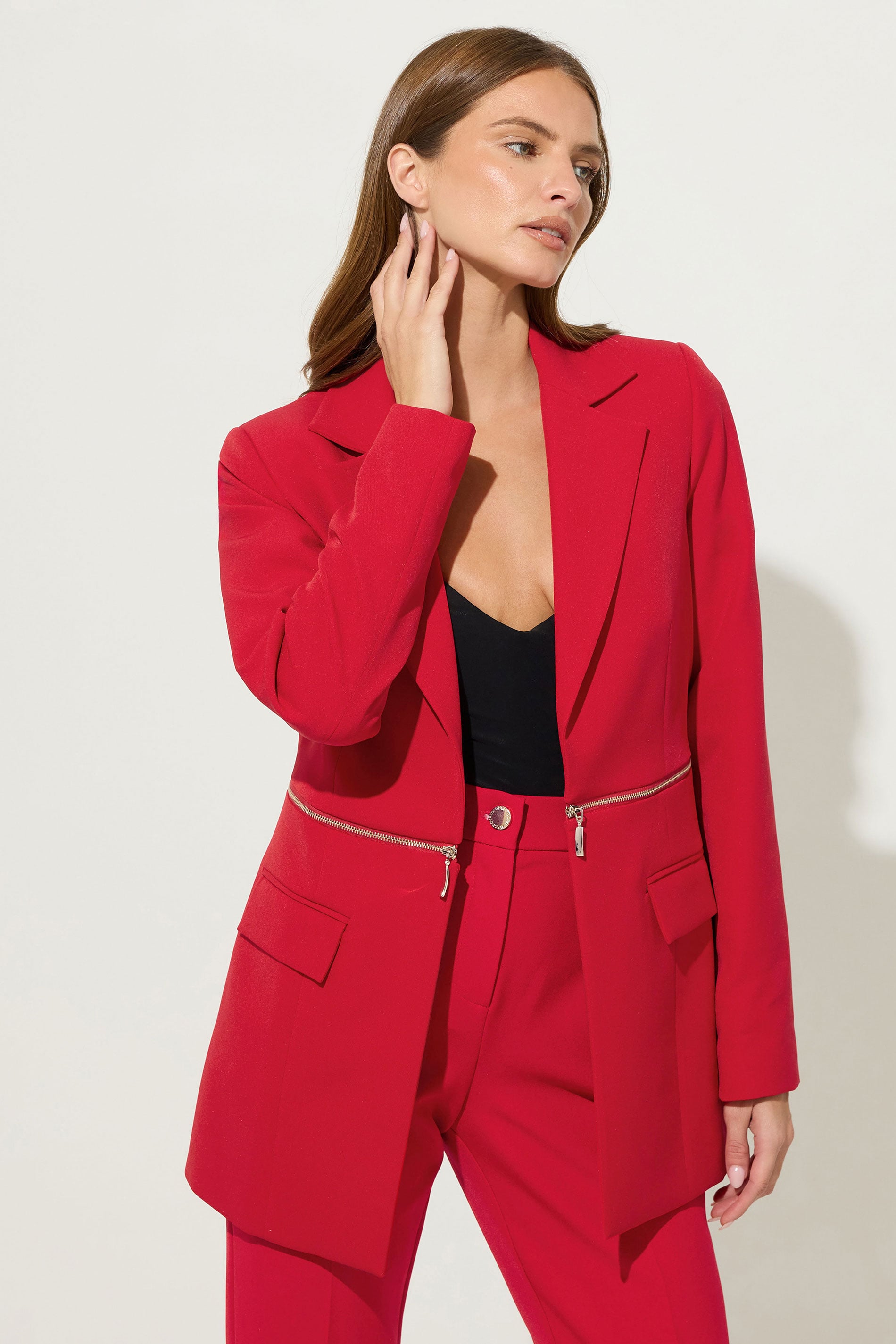 STAR Red Zip Waist 2-In-1 Blazer | StarByJM 2
