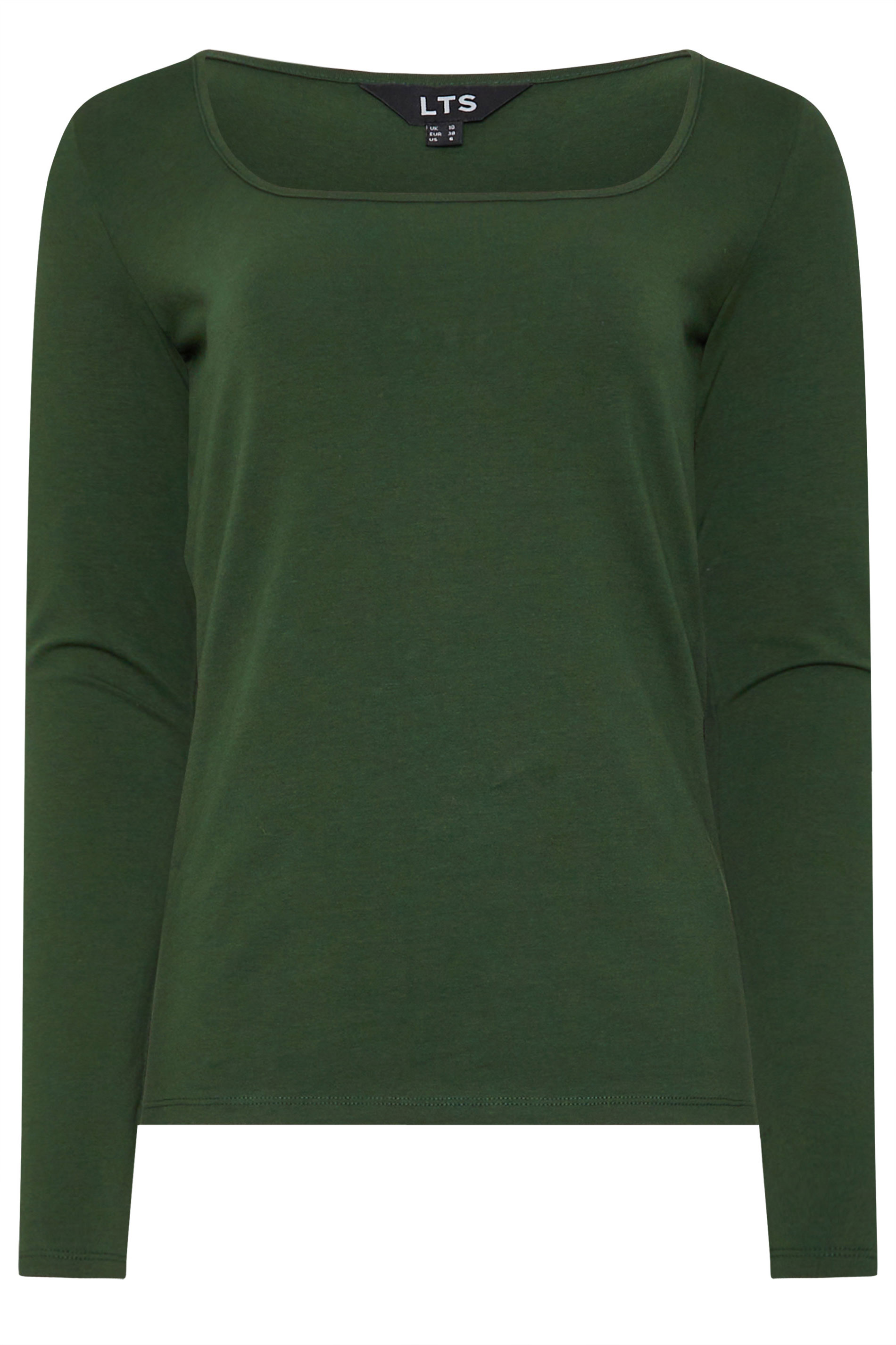 LTS Tall 2 PACK Green & Brown Square Neck Tops | Long Tall Sally 8