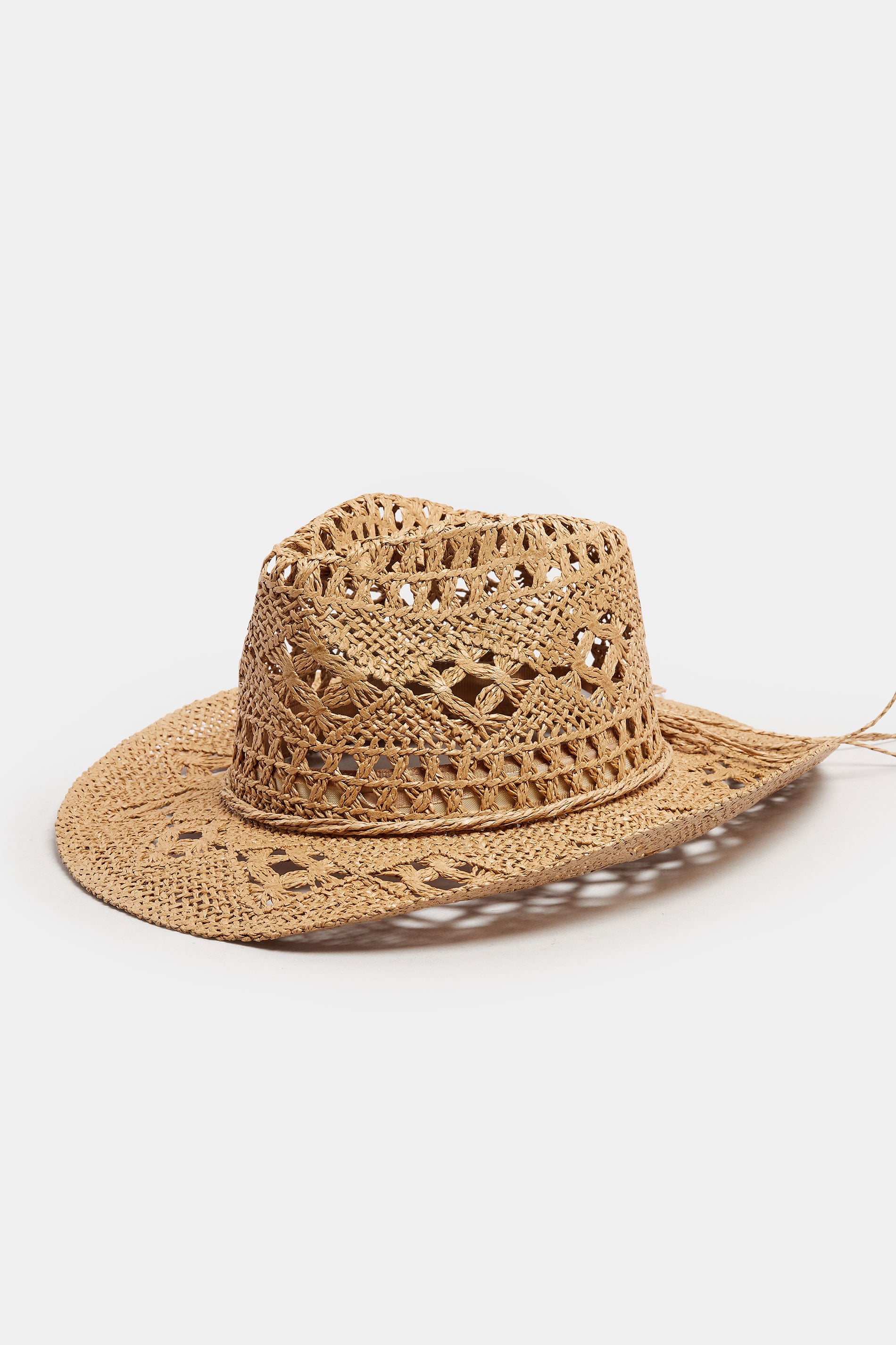 Brown Straw Cowboy Hat | Yours Clothing 3