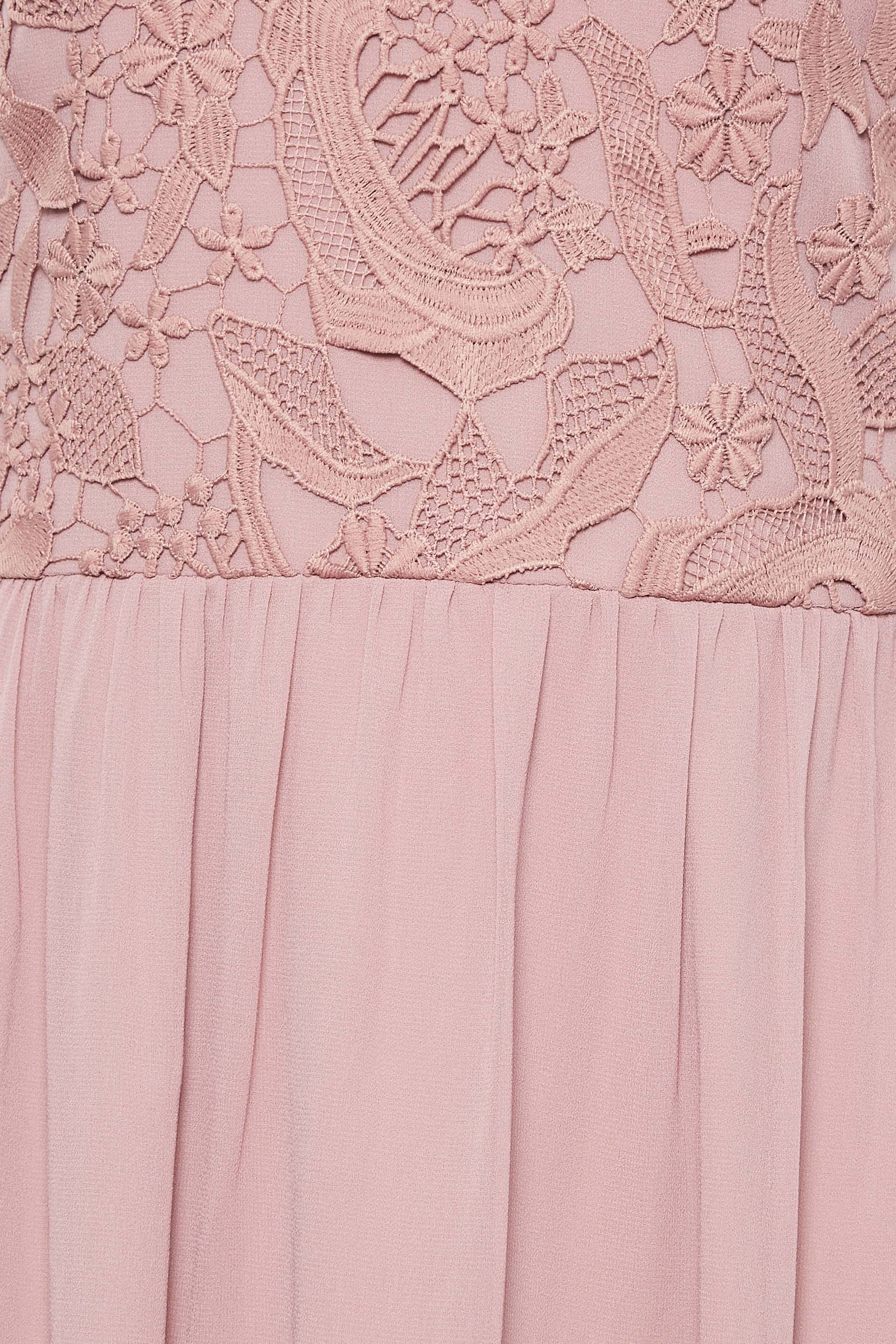 LTS Tall Women's Blush Pink Lace Chiffon Maxi Dress | Long Tall Sally  5