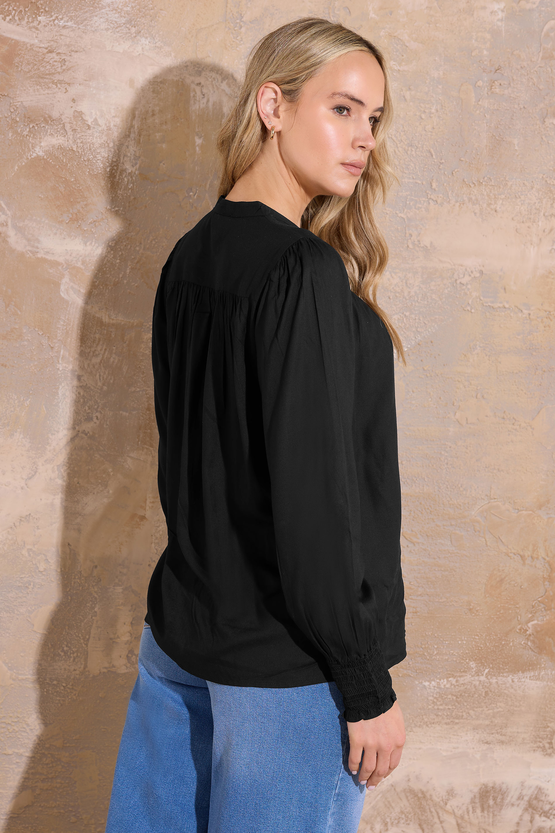 LTS Tall Black Long Sleeve Blouse | Long Tall Sally 2