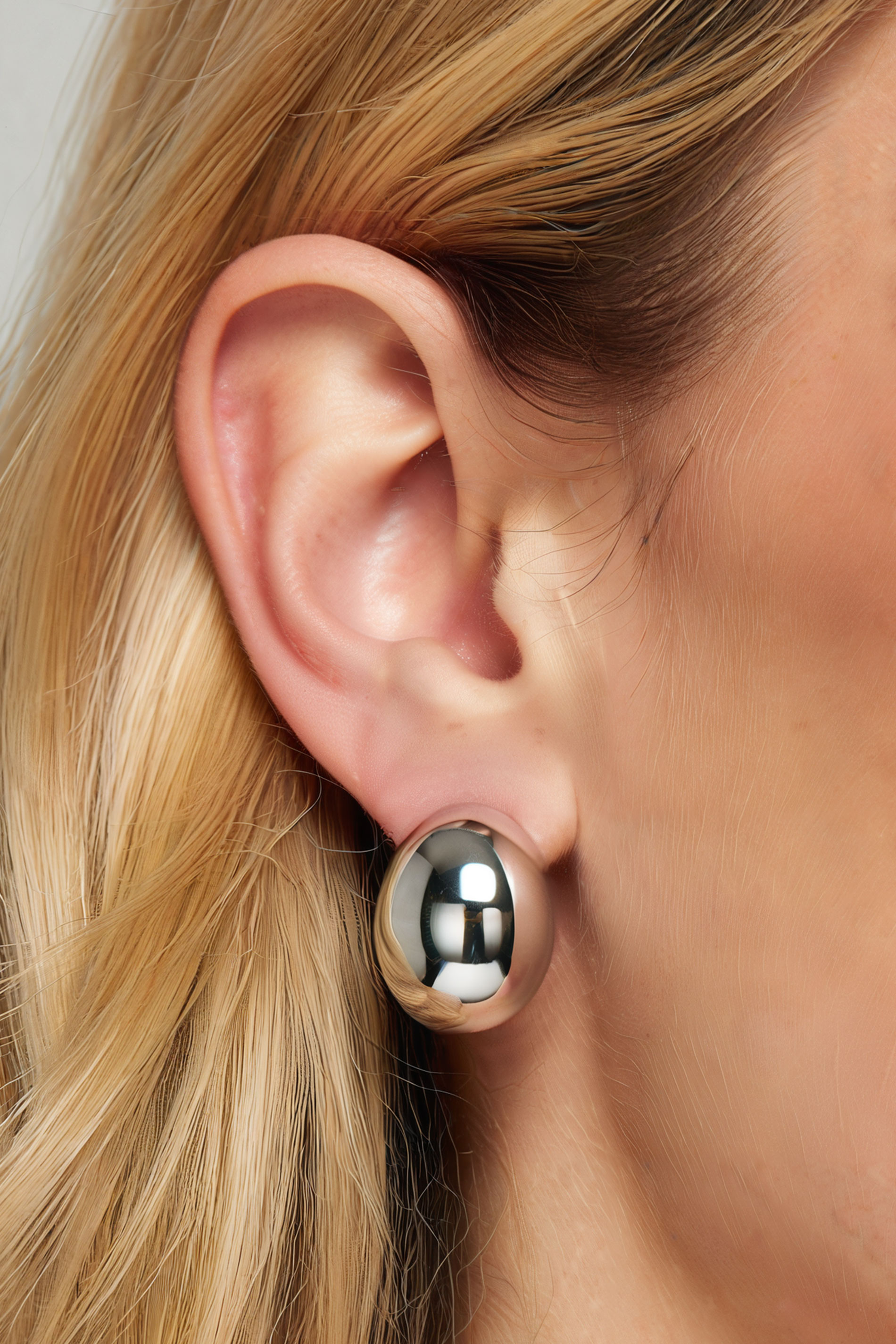 Silver Tone Statement Stud Earrings | Yours Clothing 1